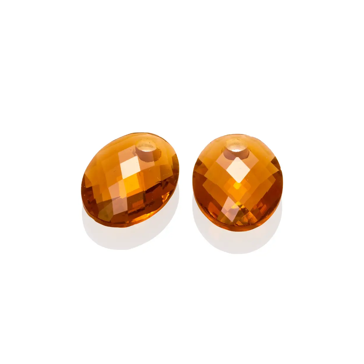 Earstones Medium Oval Citrine Quartz