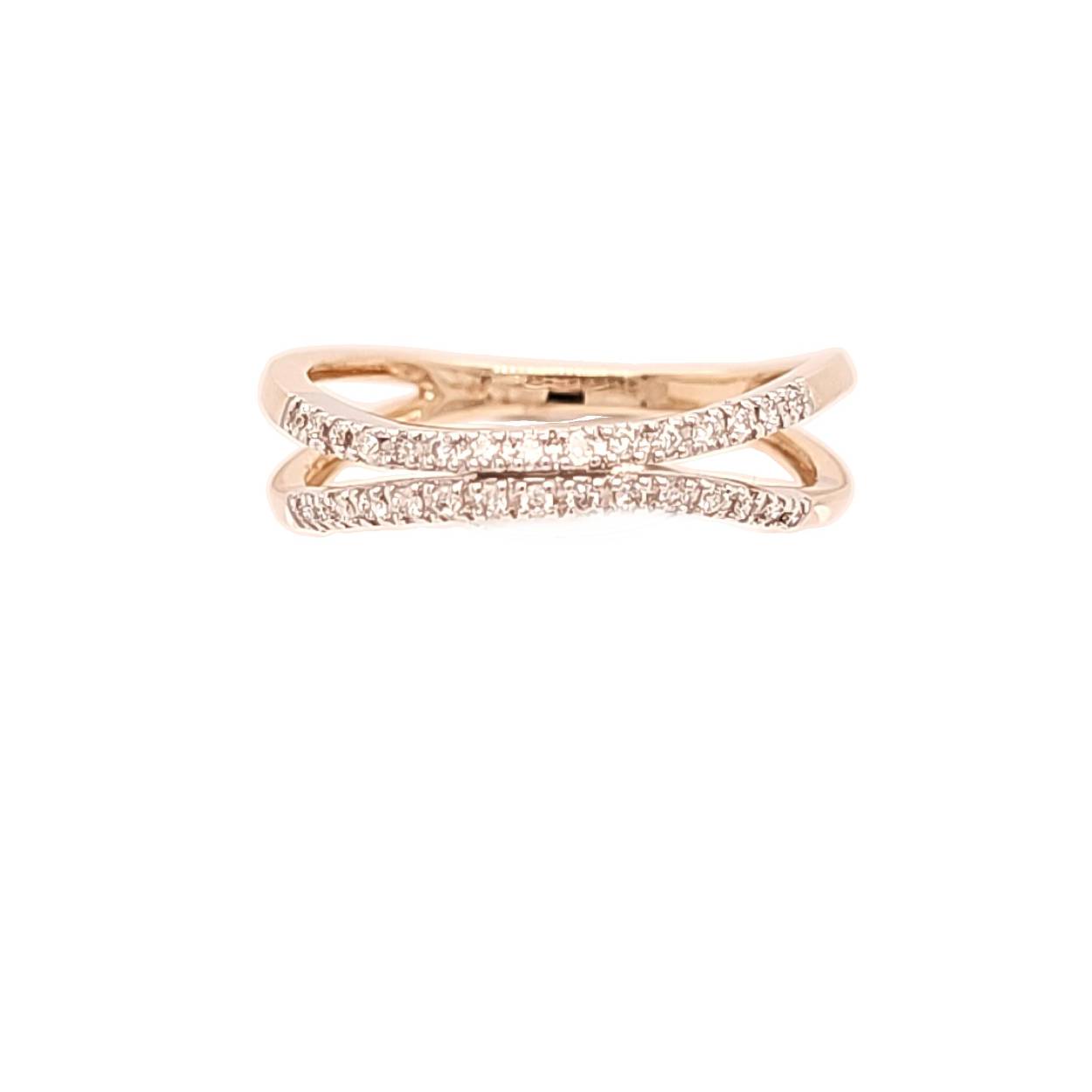 geelgouden ring met diamant 0,21