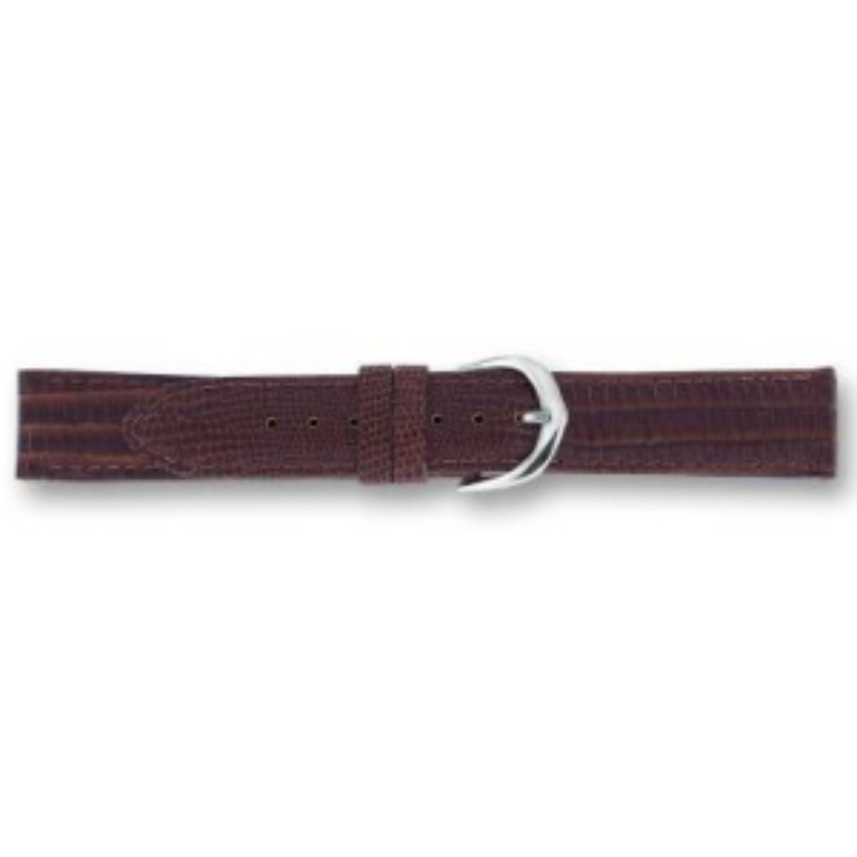 Horlogeband leer  met teju print 18mm