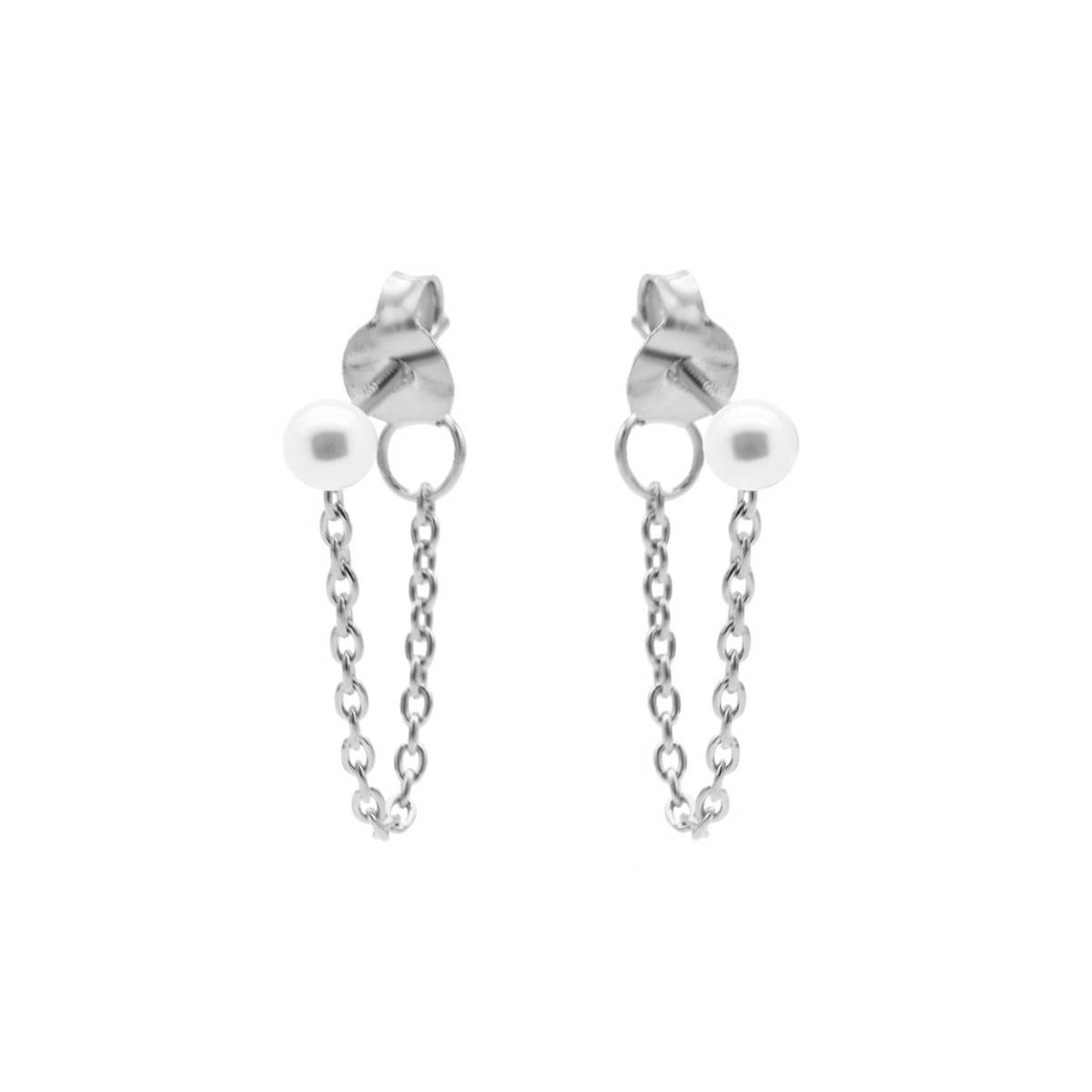 Chain Single Pearl Silver