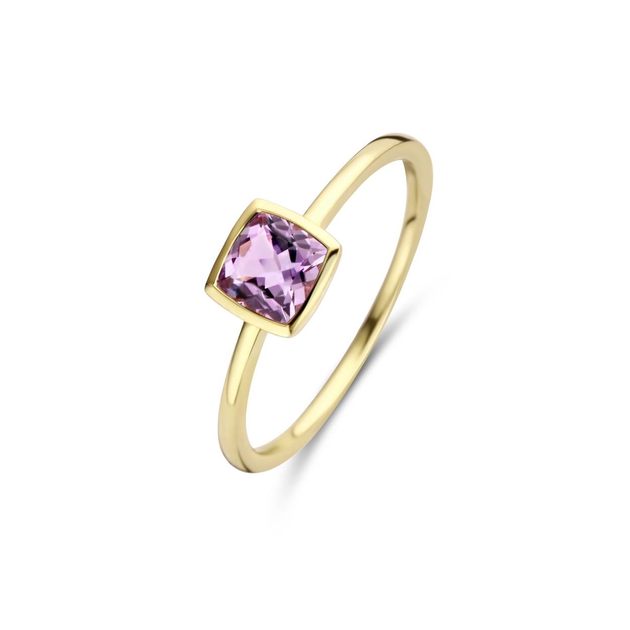 Naiomy ring goud 18k gezet met Amethyst