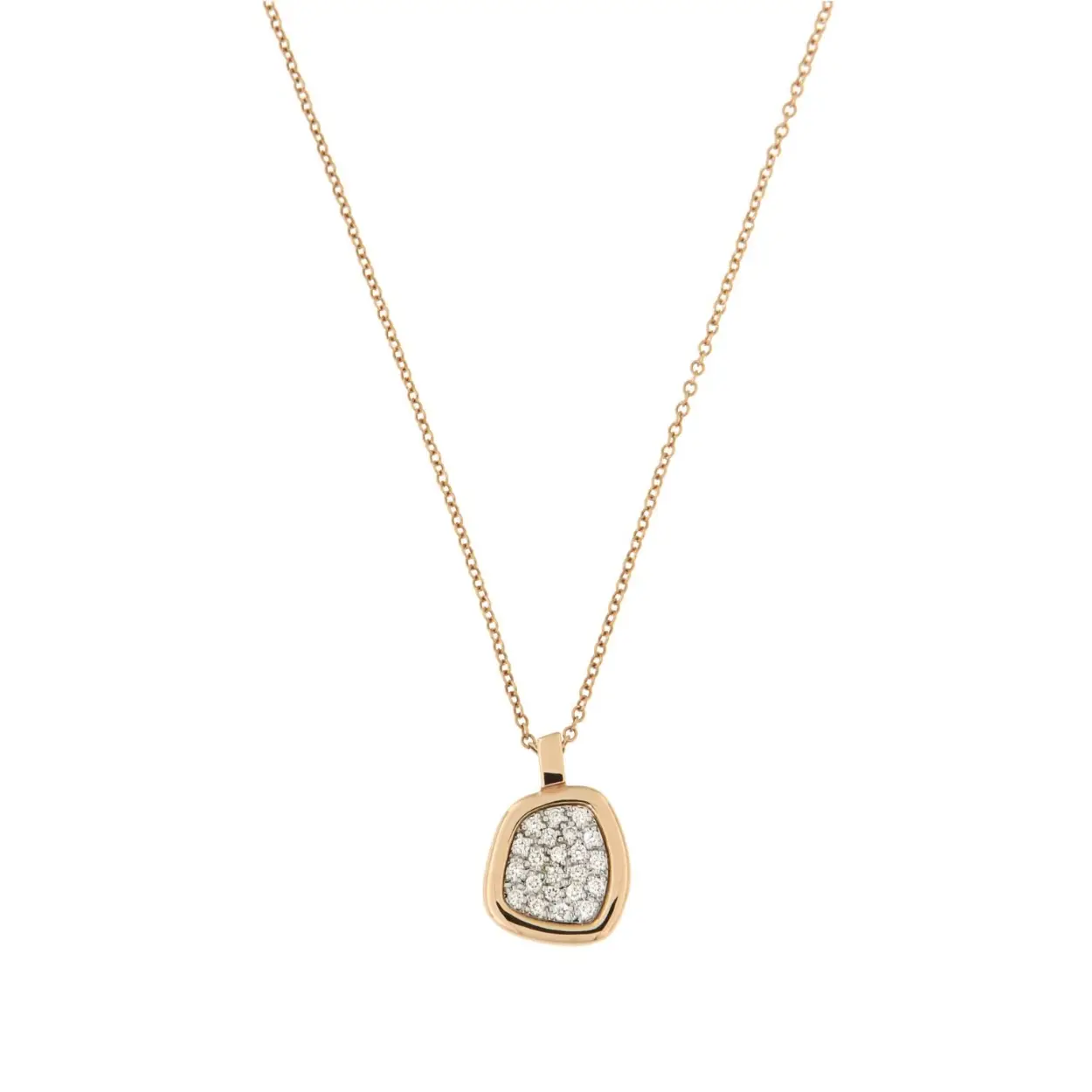 Geelgouden hanger MODERN van Peroni & Parisi met diamant inclusief collier 