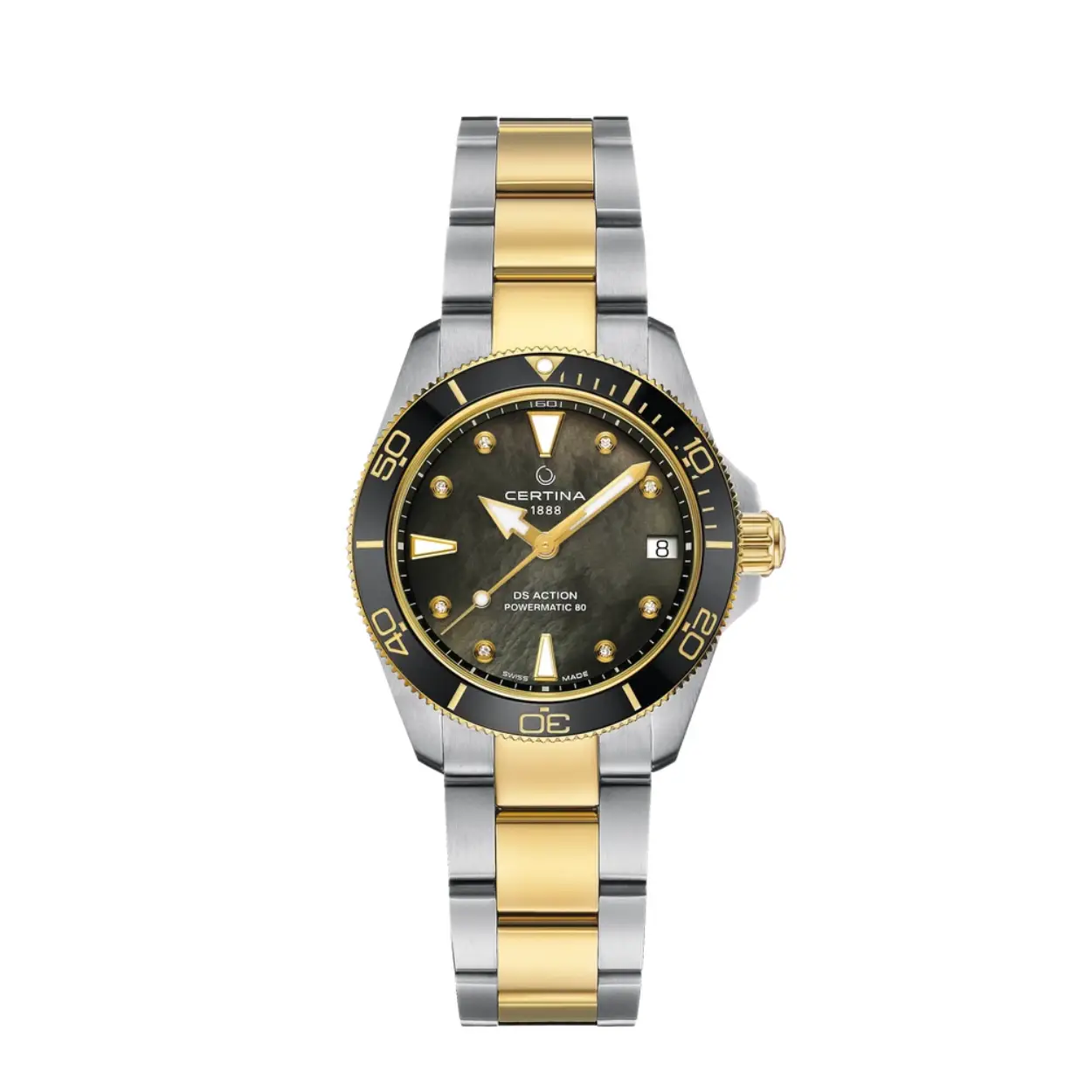 Certina DS Action Lady Automatic Mother of Pearl quick release system / pvd coating