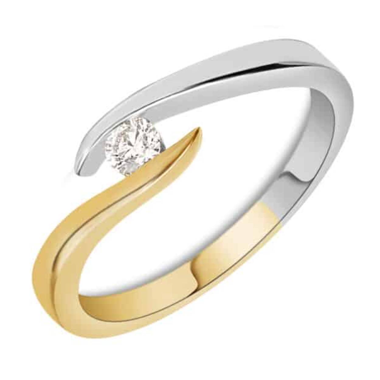Bicolor ring 1-0.12crt. G/Si