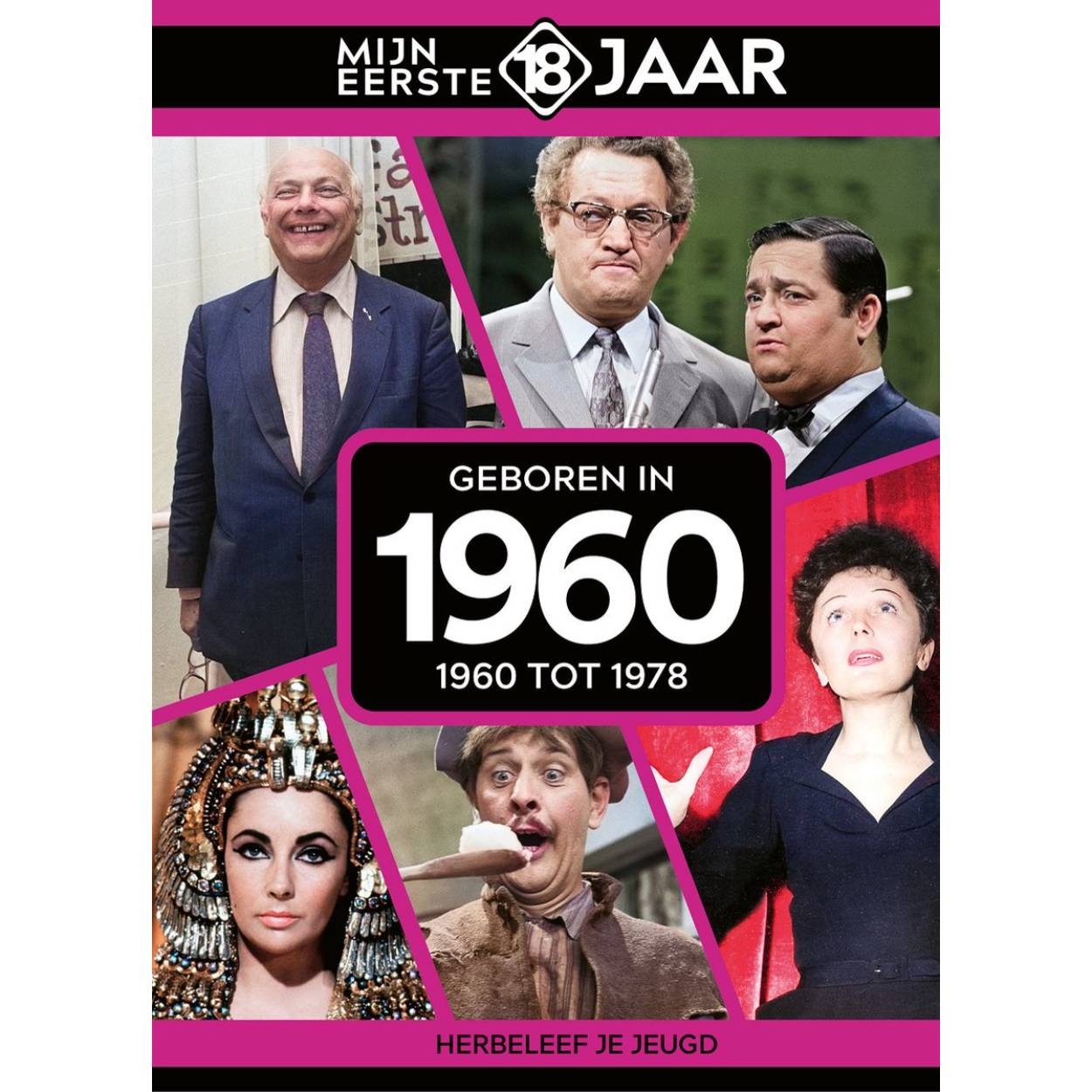 MIJN EERSTE 18 JAAR; GEBOREN IN 1960 De jaren van 1960 tot 1978 Mijn Eerste 18 Jaar is hét boek vol met ‘oh ja!’-momenten. Droom weg bij alle hoogtepunten uit jouw jeugd. Zo beleef je de meest spraakmakende momenten uit de eerste 18 jaar van jouw leven opnieuw. Aan welke hits, films en tv-programma’s heb je mooie herinneringen? Hoe was de mode toen, het straatbeeld en de rages? Welke sporthelden zijn je bijgebleven? En wat was het nieuws waar iedereen het over had? Mijn Eerste 18 Jaar staat boordevol jeugdsentiment. Met maar liefst 182 pagina’s aan kleurrijke foto’s, anekdotes en iconische beelden uit jouw jonge jaren. Ook hebben we per jaar de grootste hits voor je verzameld. Scan de code en beluister jouw hits. Begin met bladeren en herbeleef je jeugd!