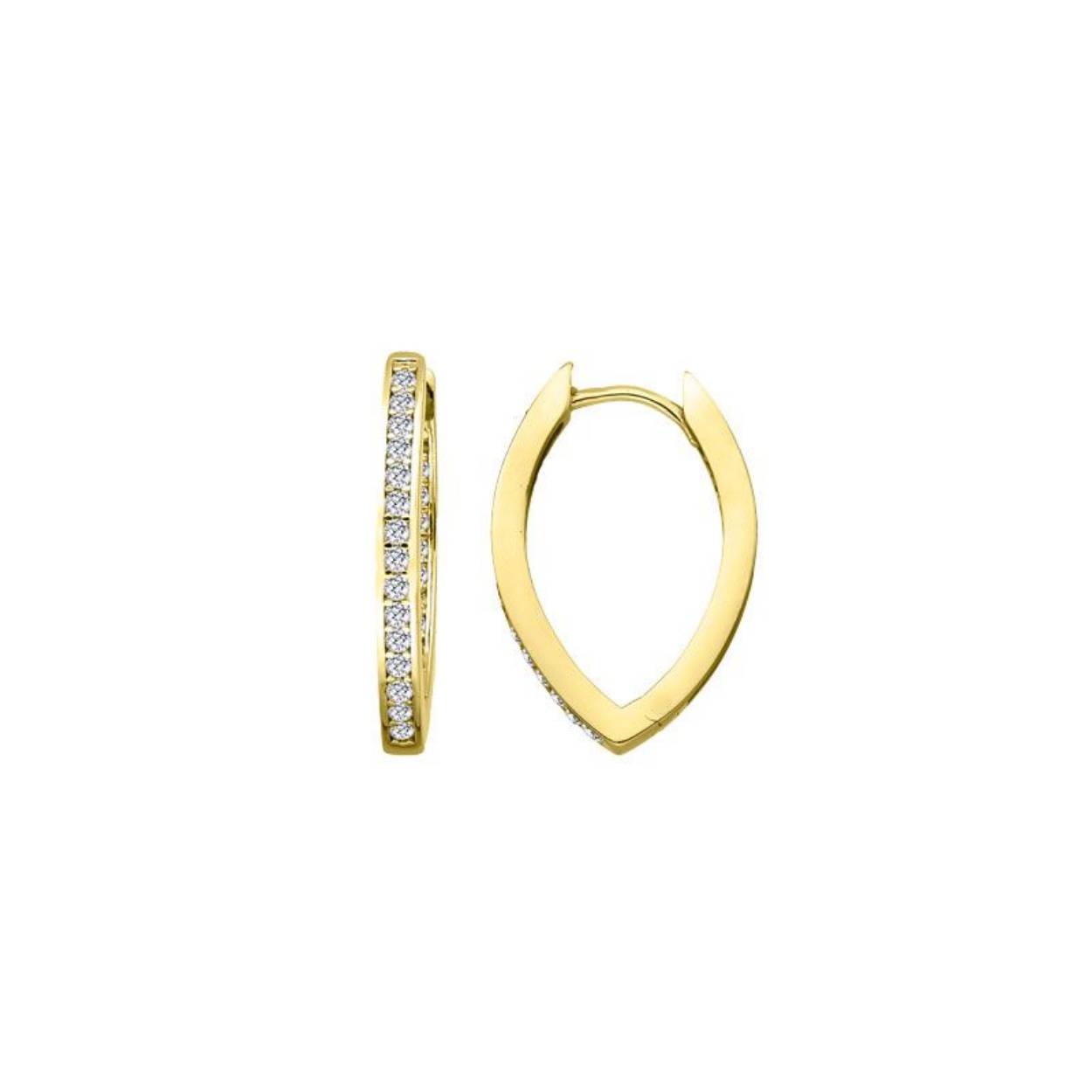 MY iMenso Creoli creol "Dritto CZ 20,5mm" 9251Mgold-pltd)