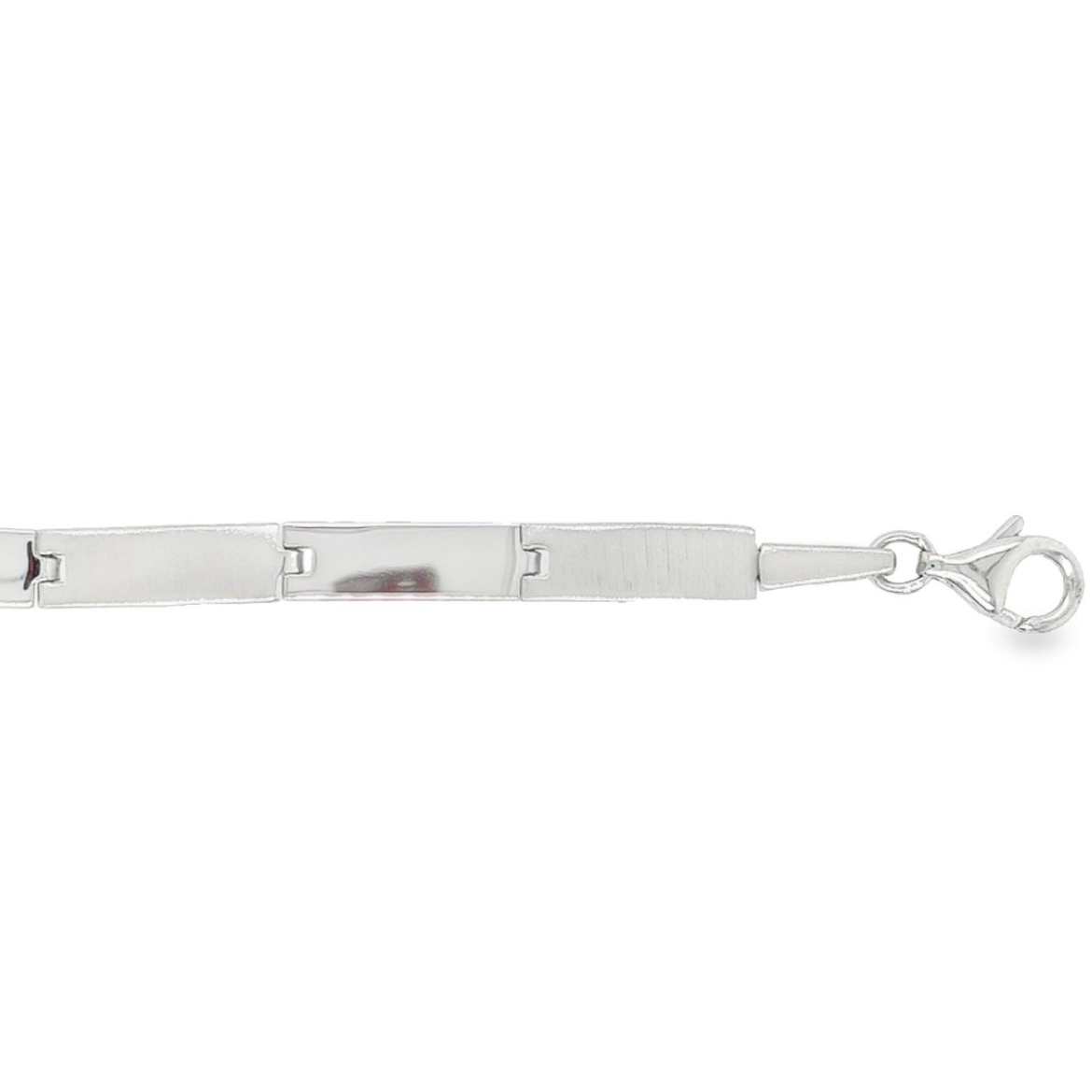 Zilver mat/glans armband
