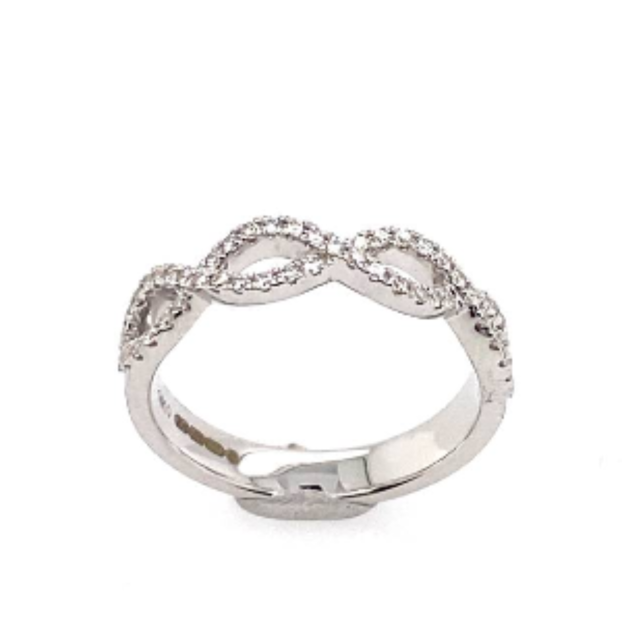 witgouden damesring met diamant 0.29ct