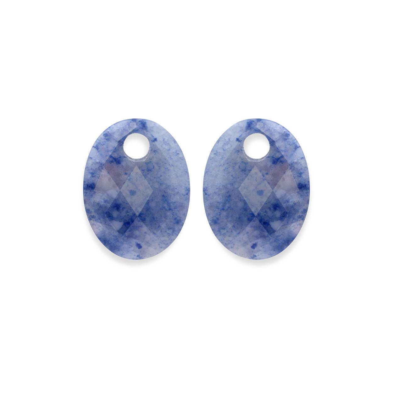 Sparkling Jewels oorstenen Medium Oval Blue Aventurine