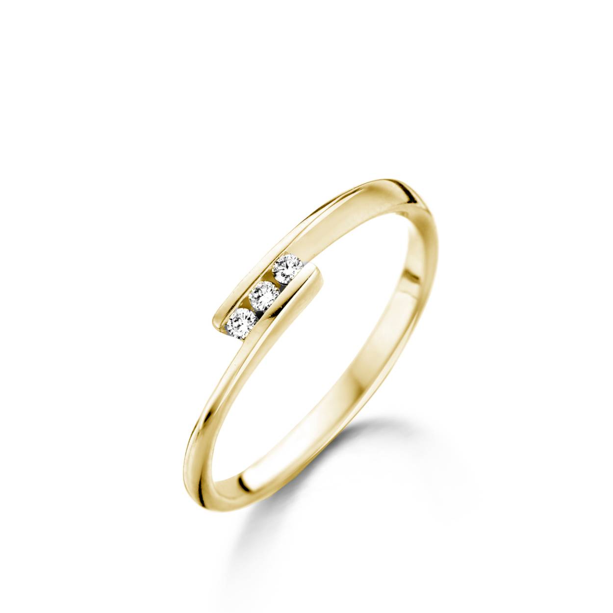 Naiomy Gold Ring goud 18k briljant 6p