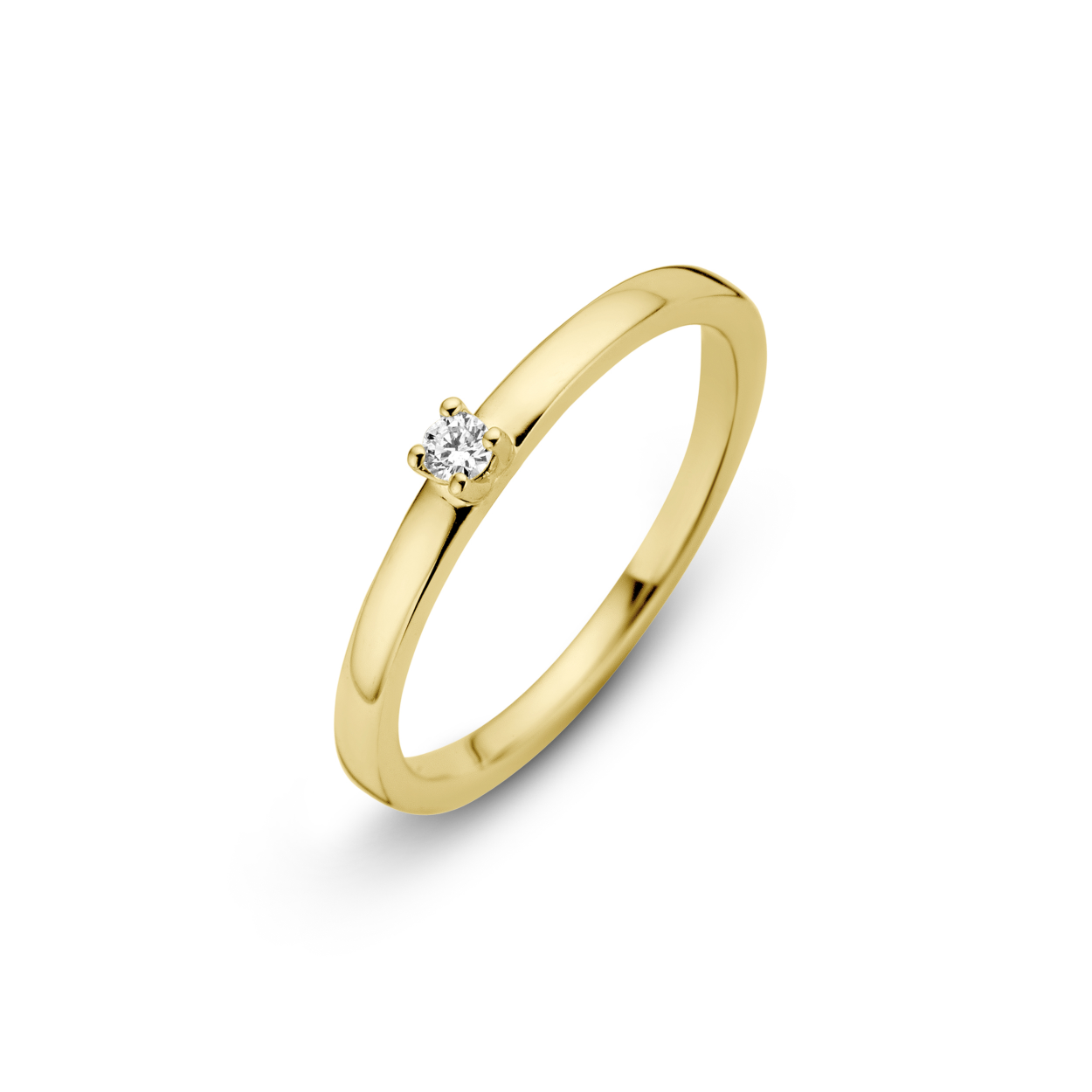 Geel gouden ring briljant Venice ring 0.05crt H/SI 607229901