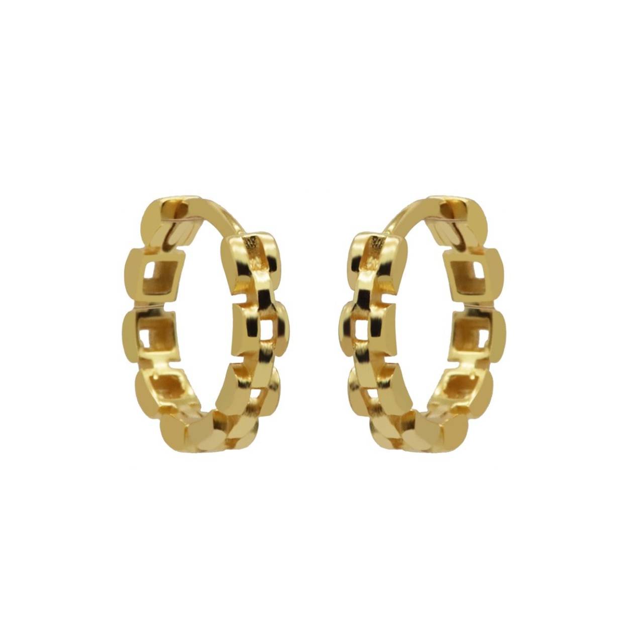 Karma Hinged Hoops On Track Goldplated