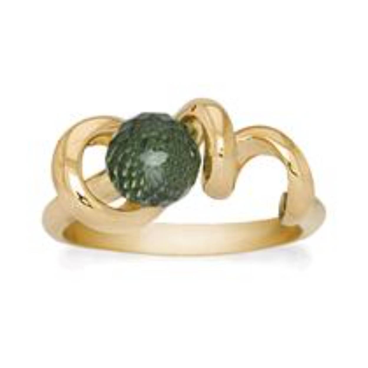 Ring - Soft line (groene kwarts) maat 54