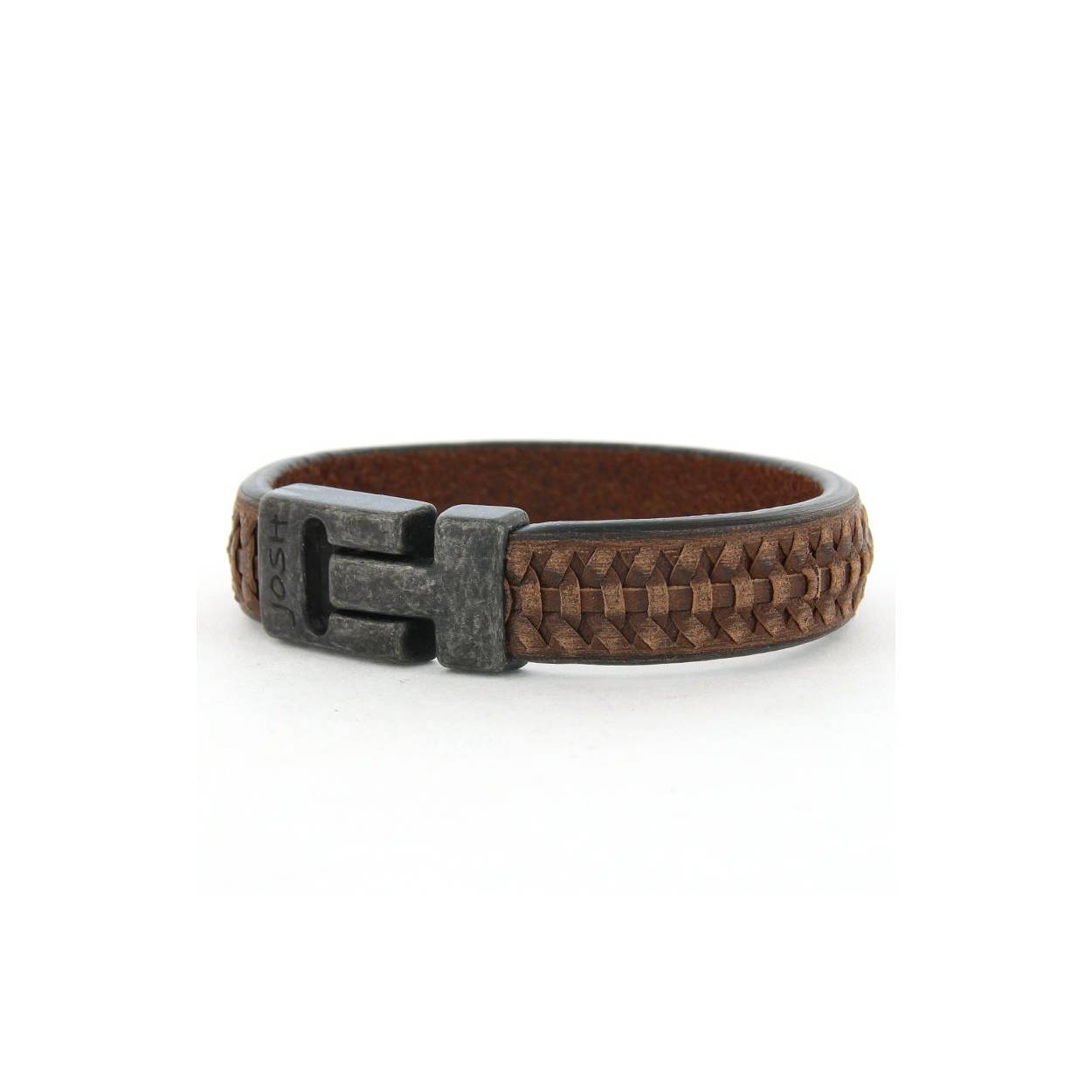 Josh armband brown vintage black draaglengte 22 cm
