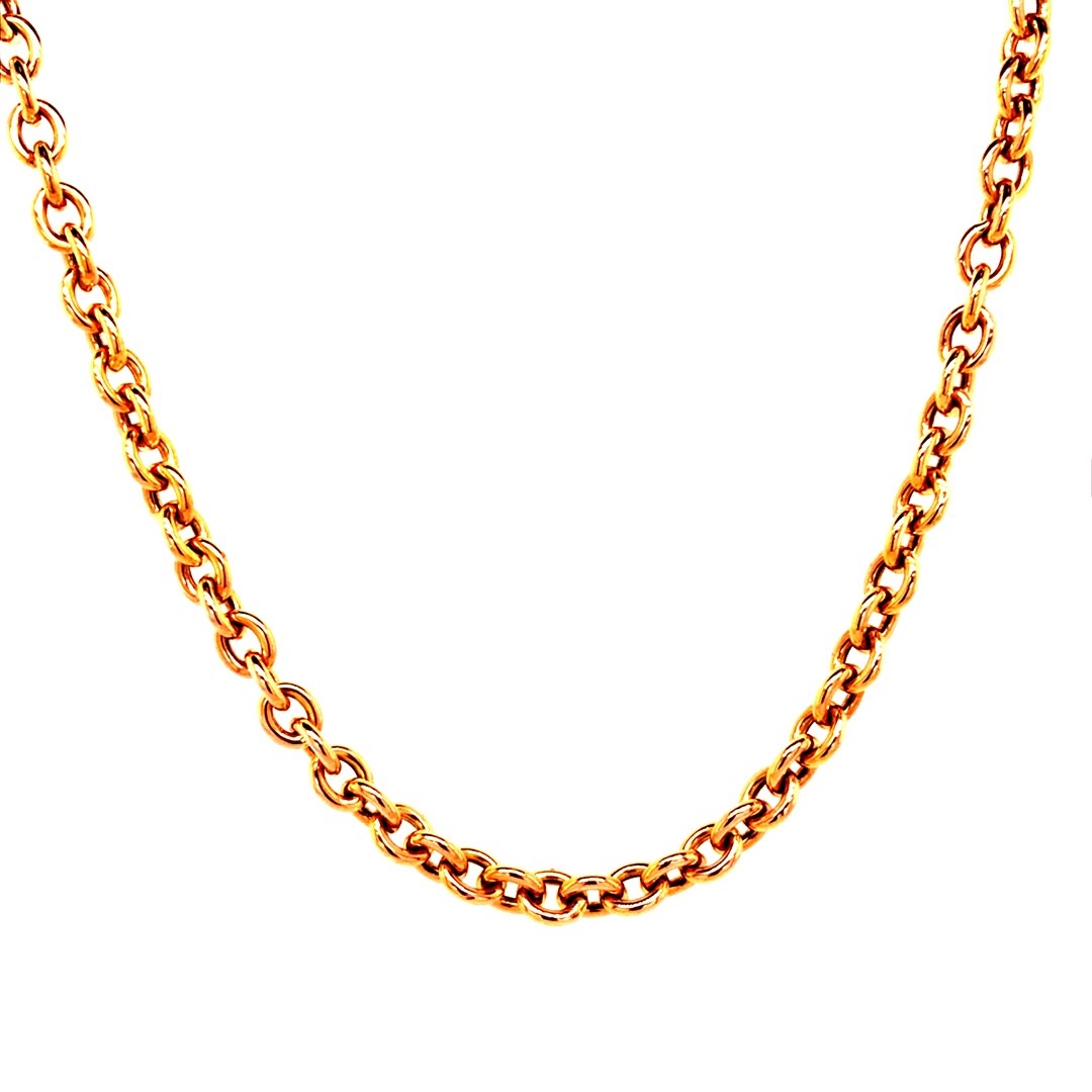 14krt rood gouden jasseron collier 