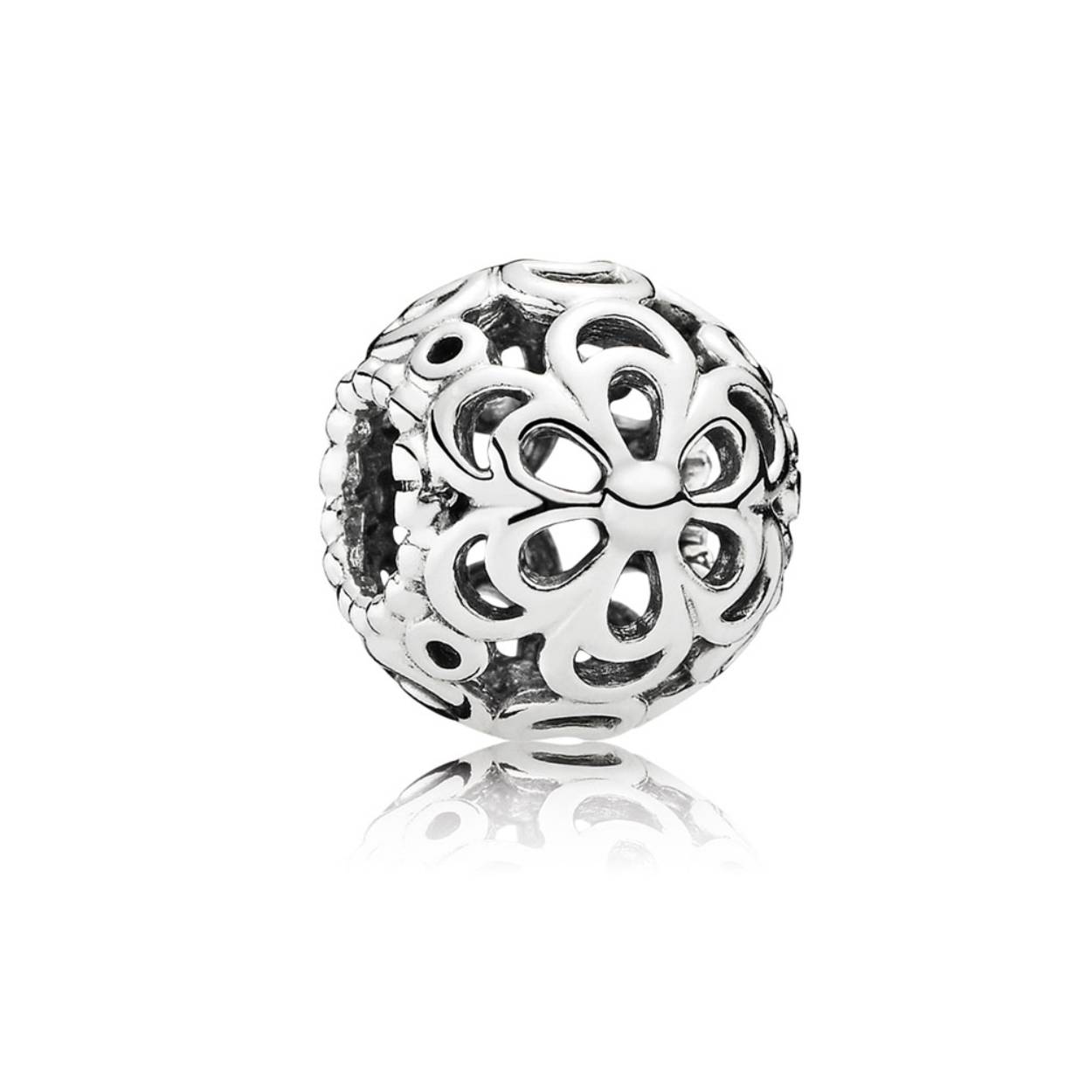 Pandora  Charm Zilver Openwork flower