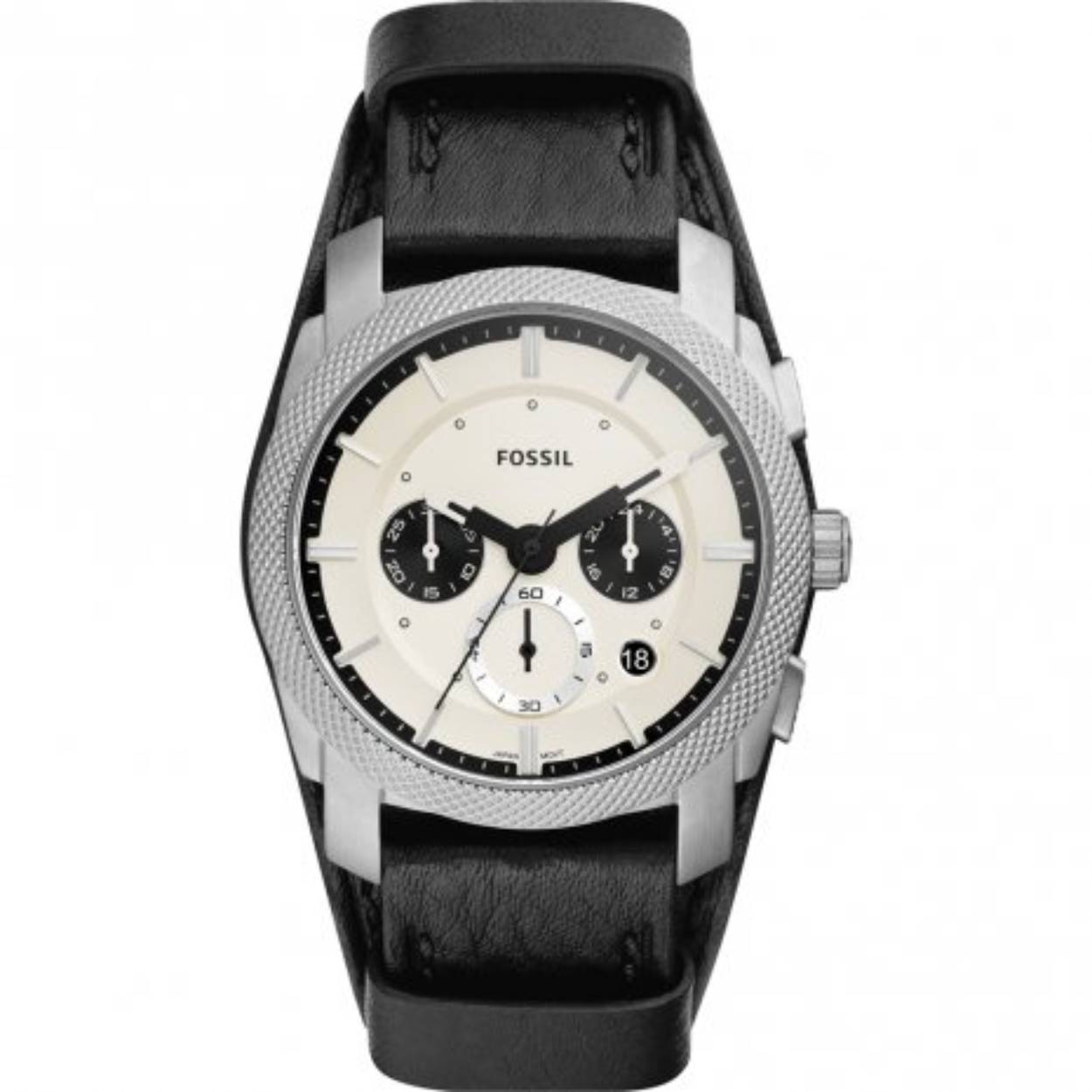 Fossil FS5921 Machine horloge
Roestvrijstalen chronograaf met brede band
