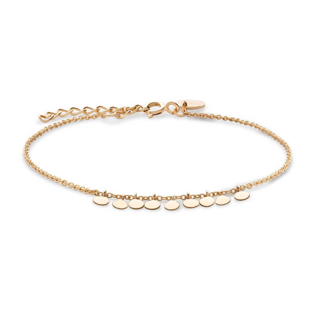 The Baxter bracelet is crafted out of gold plated sterling silver and features a delicate motif of rounds dangling from a gold chain. Accented with a delicate Rosefield charm, the bracelet is easily adjustable from 16cm up to a maximum of 19.5cm. Pair your Baxter bracelet with your Rosefield watch or stack it with other Rosefield bracelets and head downtown to meet friends for tacos at Breakroom.