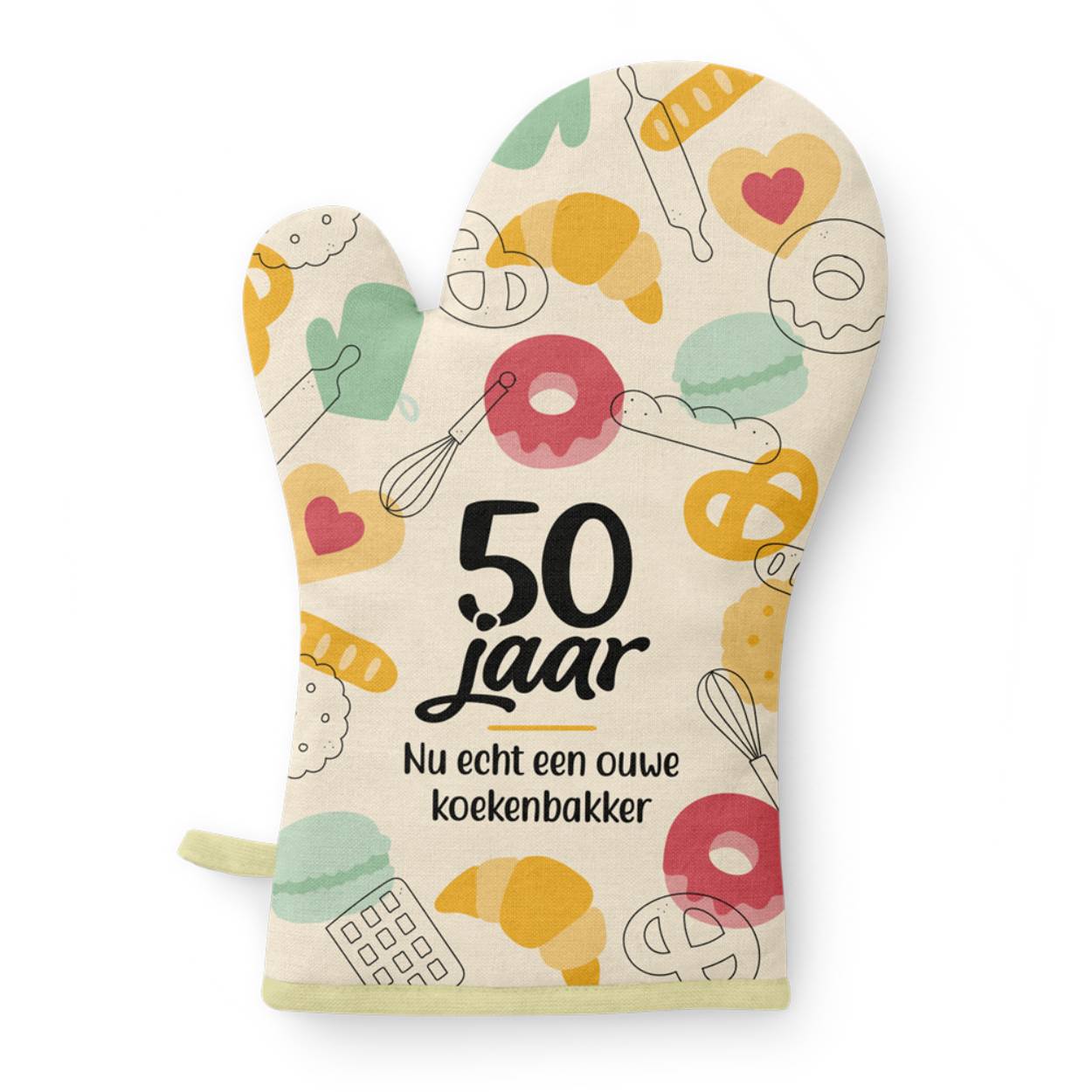 Masterchef (in alle talen en soorten), Heel Holland Bakt, de dagelijkse kookprogramma’s en natuurlijk zelfs de kook-tv-zenders: koken en bakken is helemaal hip en iedereen doet het. Zeker in een tijd waarin uit eten helaas uit den boze is (geweest).
Wat kun je die gepassioneerde hobbykok of enthousiaste thuisbakker dan beter cadeau doen dan iets waar hij of zij écht iets aan heeft; een ovenhandschoen met een grappig kook- of bak-compliment!
