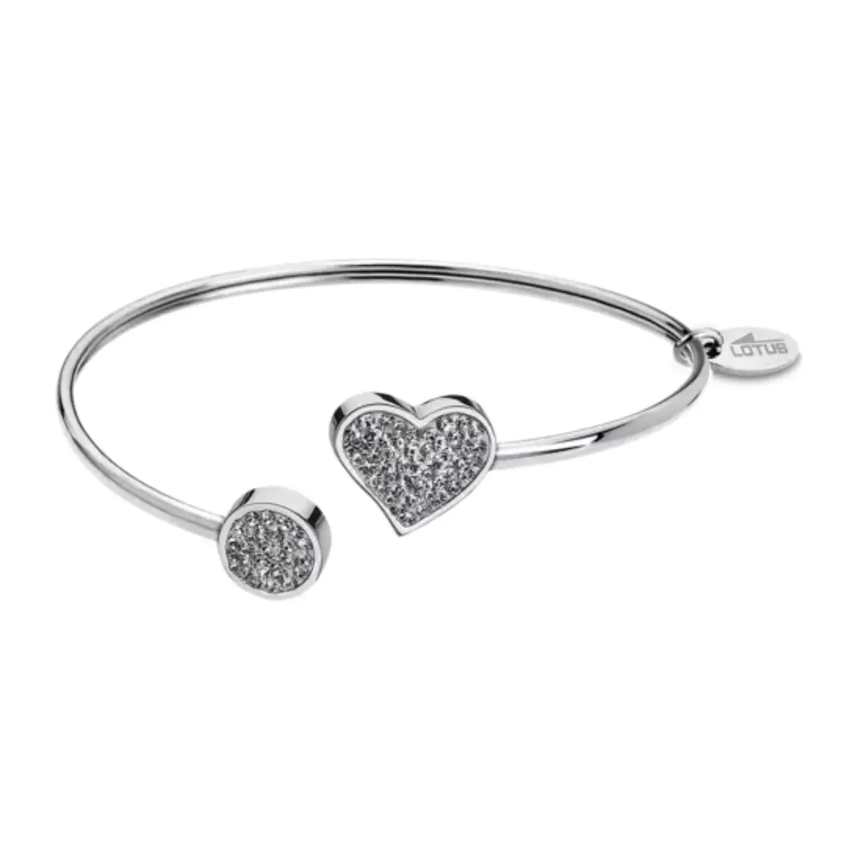 De LOTUS STYLE Damesarmband model LS1850/2/1 is een elegante slavenarmband gemaakt van roestvrij staal met een diameter van 61 mm. Deze stijlvolle armband met hartvormig ontwerp accentueert iedere pols prachtig. Draag het solo voor een verfijnde look of combineer met andere armbanden voor een trendy gelaagd effect. Perfect voor dagelijks gebruik en speciale gelegenheden.