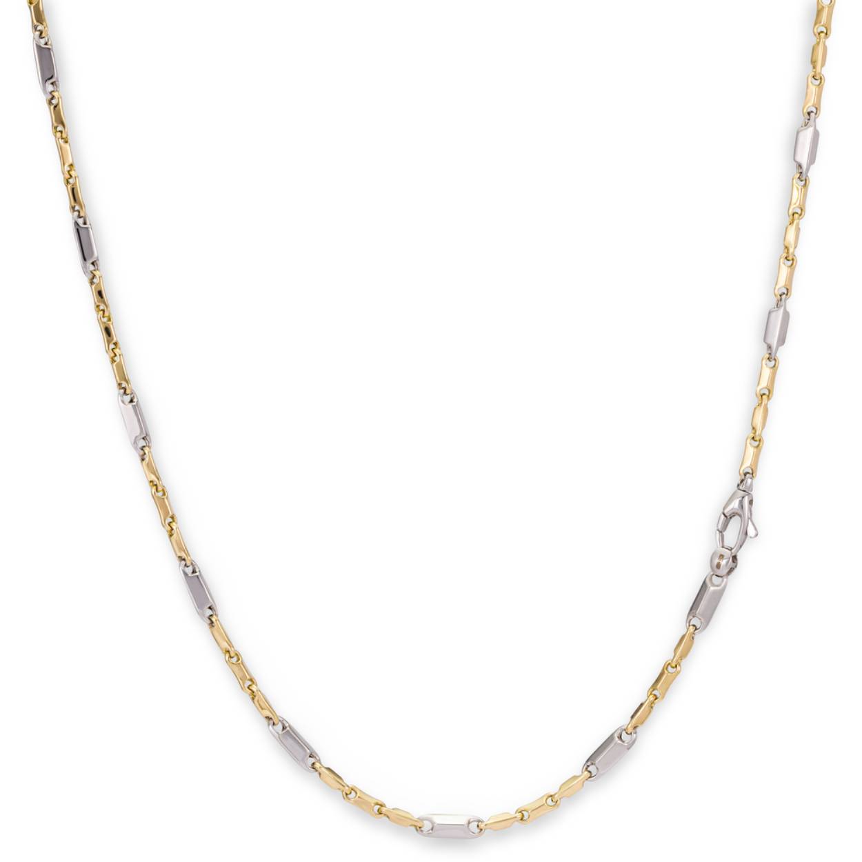 Ontdek de tijdloze charme van het JH Brummer 14K Bi-Color Fantasie Collier. Dit elegante sieraad, met zijn unieke bi-color ontwerp, voegt een vleugje verfijning toe aan elke outfit. Een essentieel accessoire voor wie op zoek is naar stijlvolle klasse en luxe.