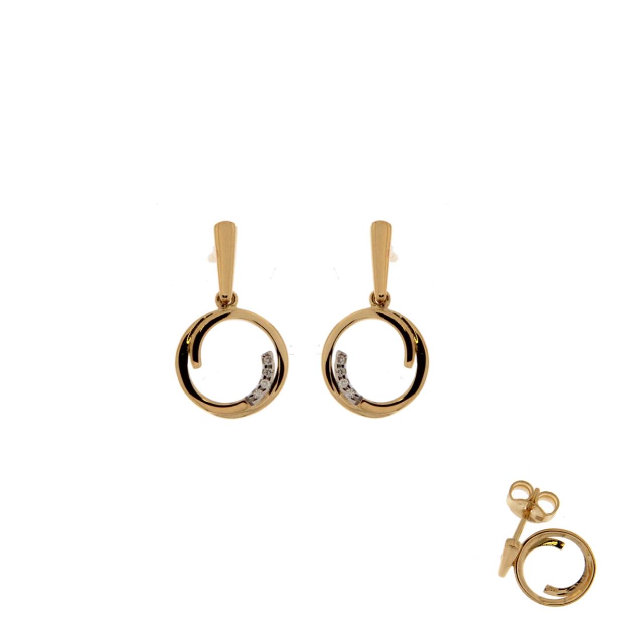 Naiomy Gold oorslingers goud 18KT briljant 