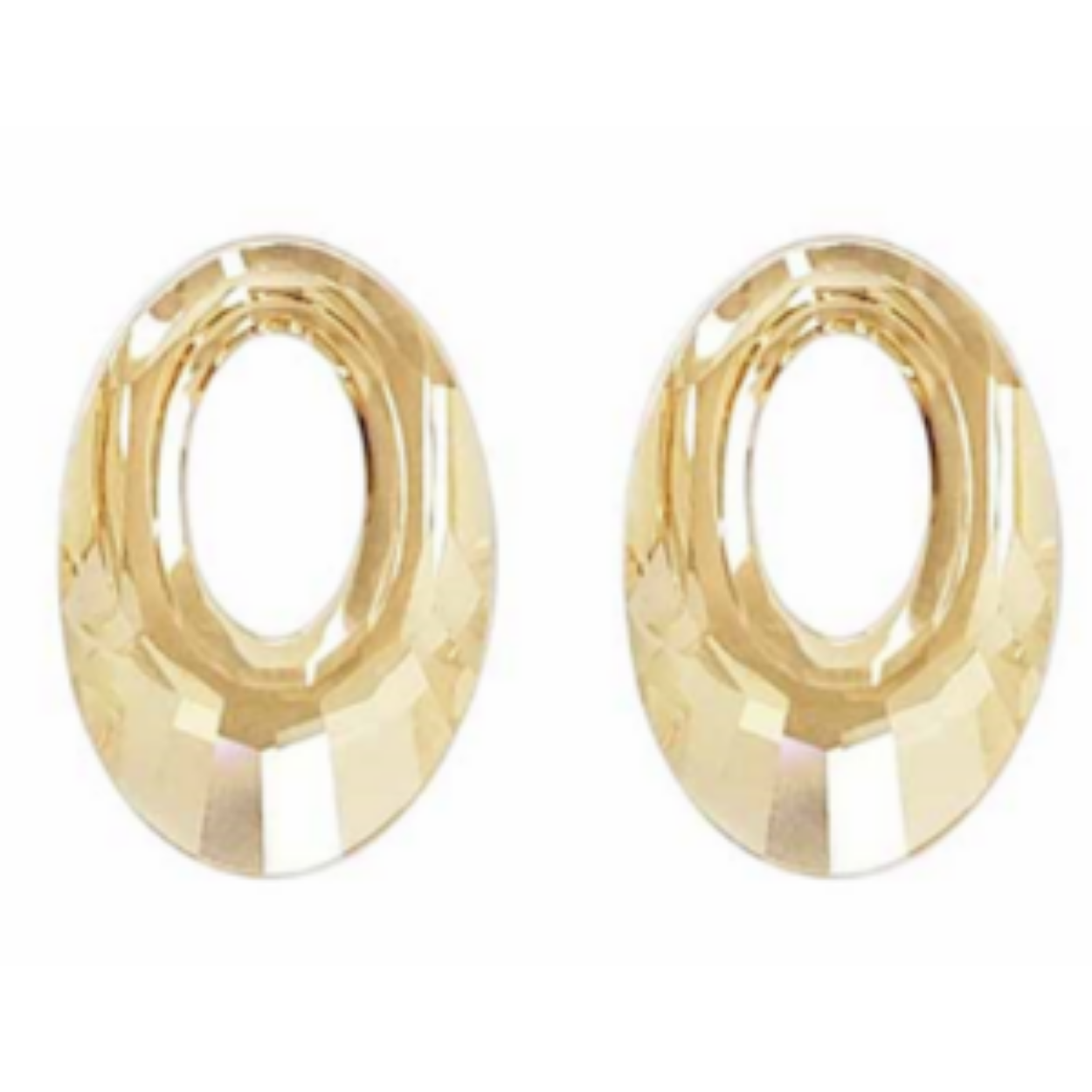MY iMenso Creoli Helios pair of pendant "Brillante crystal" "golden shadow" 20mm