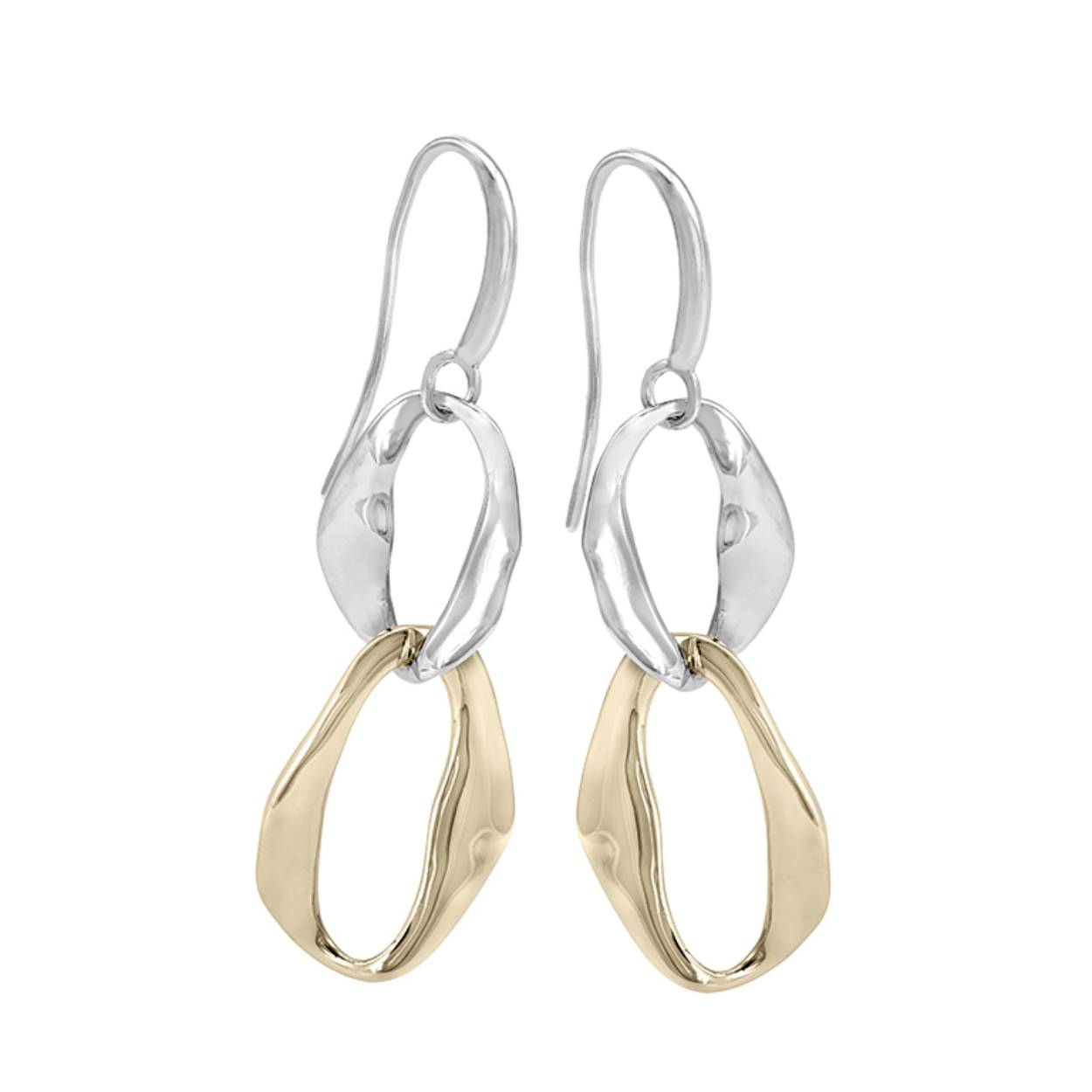 Jorge Revilla luxe oorhangers zilver met 18 krt. goldplated

maak de set compleet met de bijpassende armband en het collier