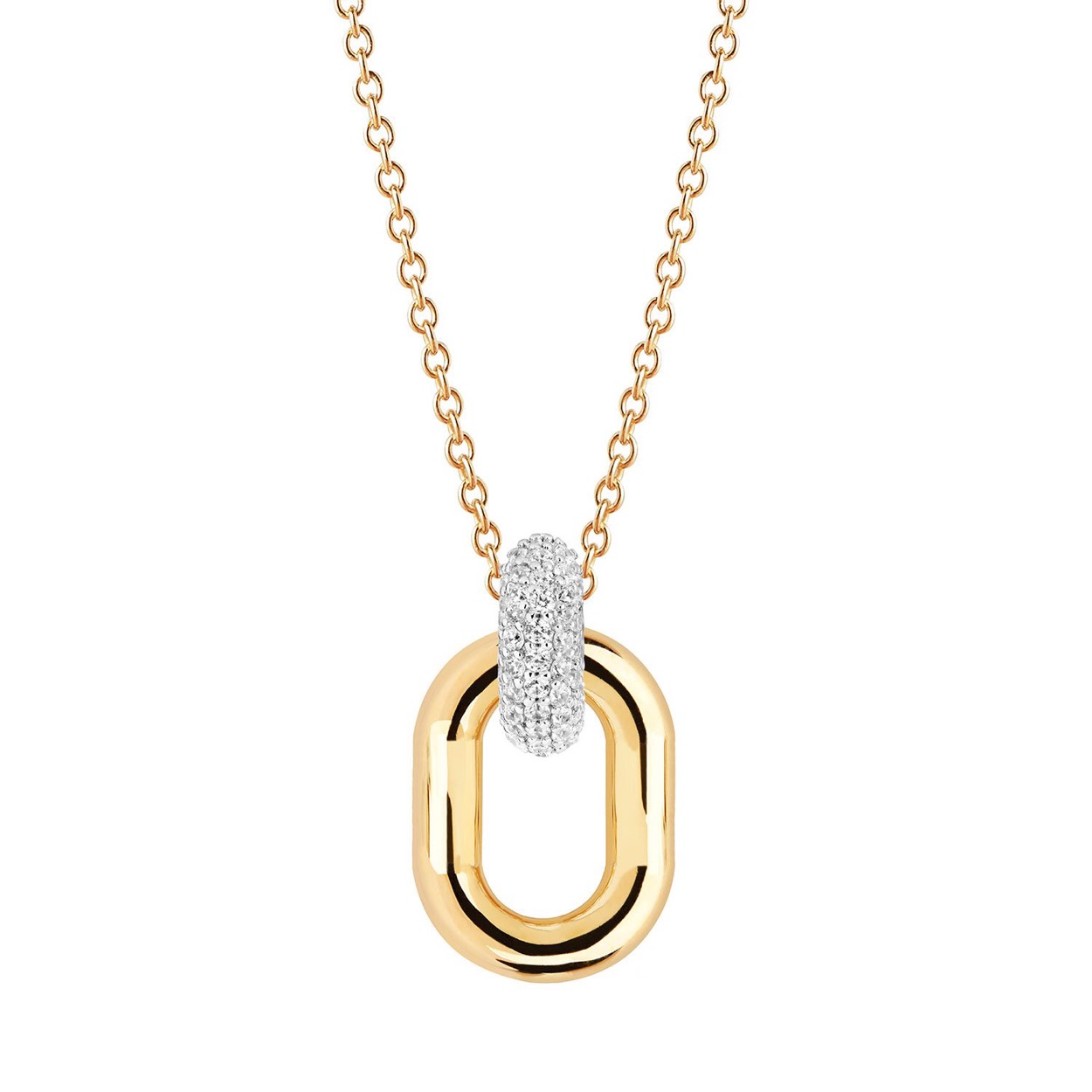 Deze hanger is van het merk Sif Jakobs. De kleur van het sieraad is geelgoud. Dit sieraad bevat de edelsteen: zirconia. De kleur van deze edelsteen is: wit.