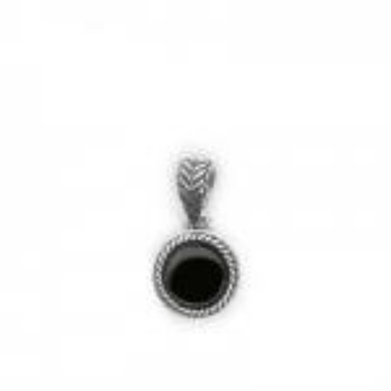 zilveren hanger met onyx