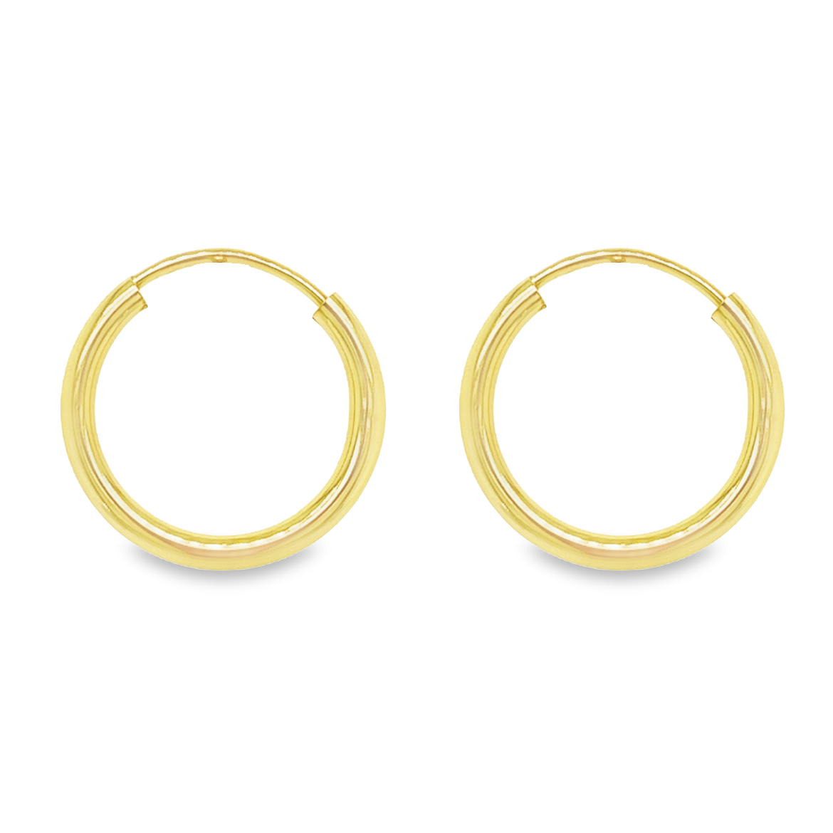 Geelgouden oorringen 16 x 1,9mm