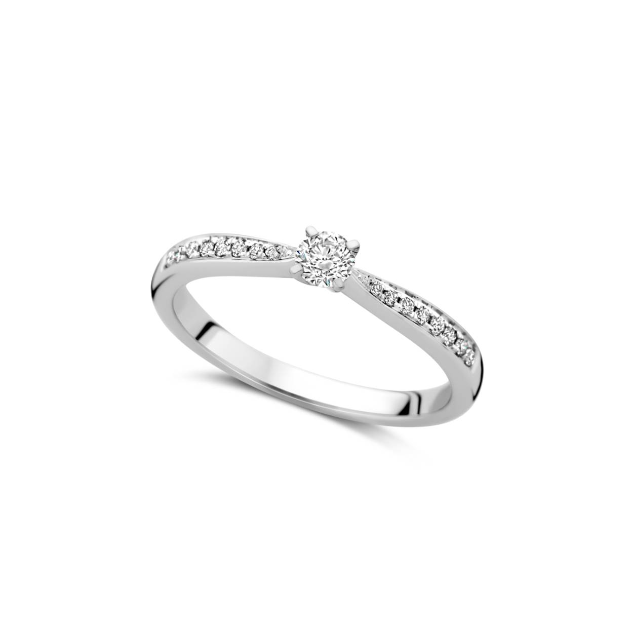 Ring wit  goud 18kt met diamanten Dulci Nea