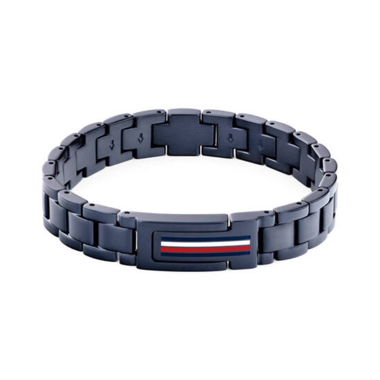 Tommy Hilfiger Jewels TJ2790598 Armband Heren Staal 19cm
Deze armband van Tommy Hilfiger uit de jewelry serie MASON met nr: TJ2790598 is een stoer model. De blauwe stalen heren schakelarmband heeft een magneetsluiting met daarop het gekleurde loge van Tommy Hilfiger. De armband heeft een lengte van 19cm. Ook leuk te combineren met andere sieraden van Tommy Hilfiger.

Het merk:
Tommy Hilfiger is wereldwijd één van de grootste designer lifestyle merken en is internationaal bekend om haar classic American cool stijl. De sieraden zijn voor dames en heren met een eigen stijl, die niet bang zijn om dit aan de wereld te laten zien.

Specificaties:
- Blauwe stalen armband met logo
- Strakke bolle schakel
- Lengte 19cm
- Heren sieraad
- Magneetsluiting