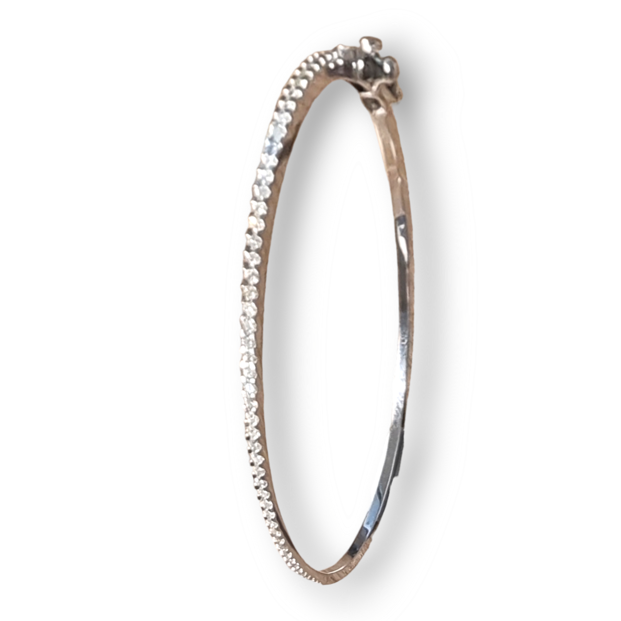 14k geel gouden diamanten bangle. totaal 0.69 caraat. G kleur