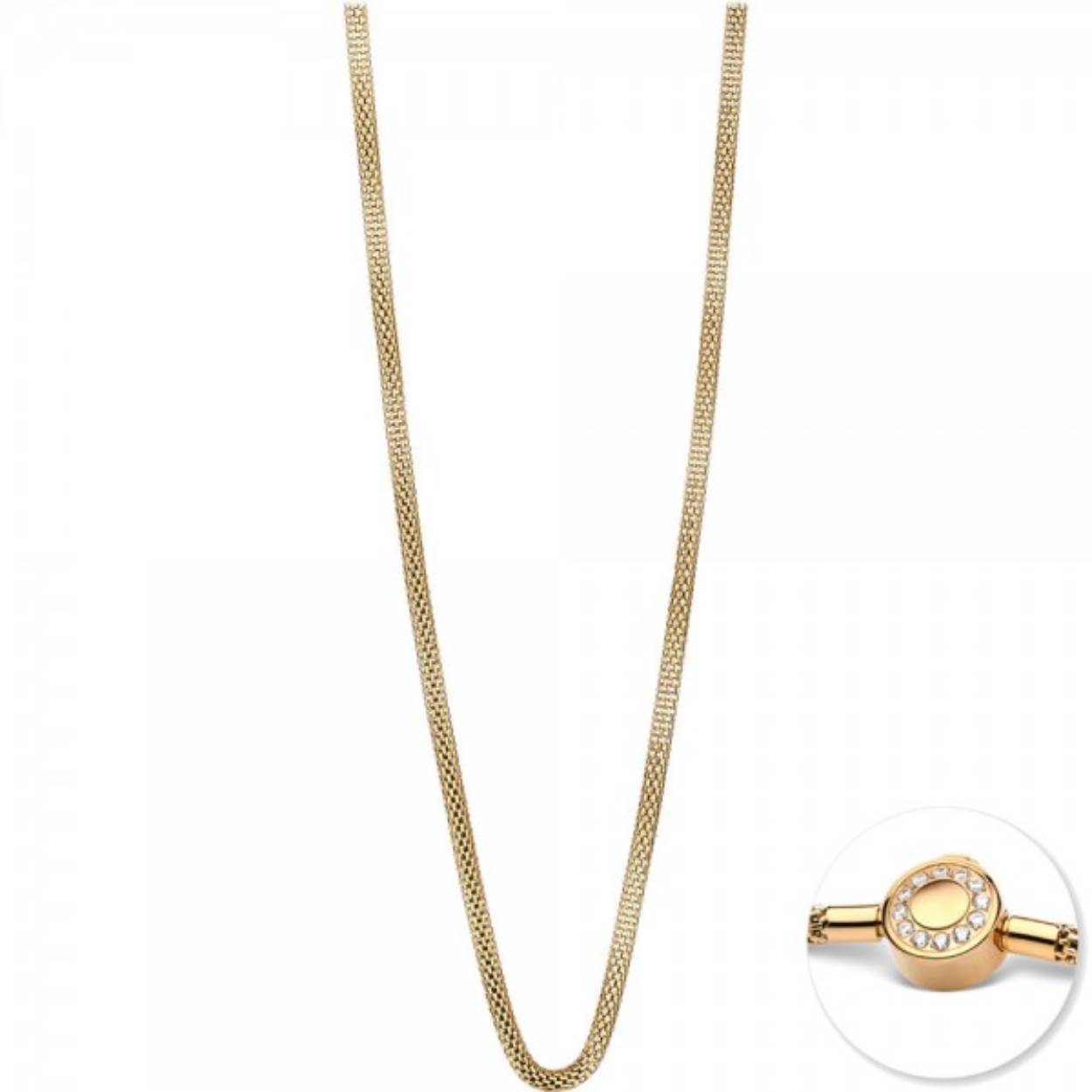 Dit is een prachtig collier van het merk Bering. Dit sieraad is gemaakt van edelstaal. De maat is: 450
