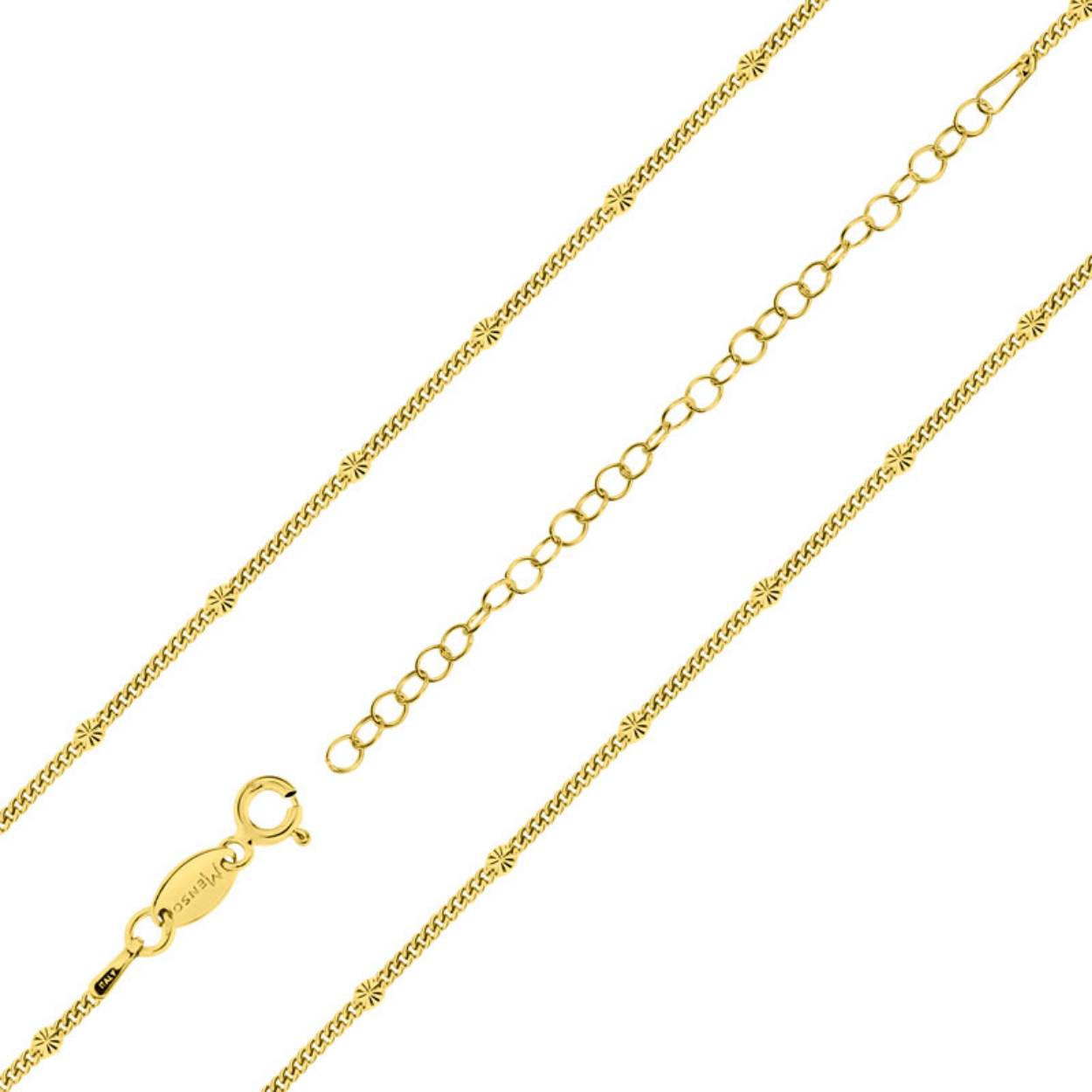 MY iMenso necklace "grumetta stella 2mm"(925/1Mgold-plated) 42+7cm