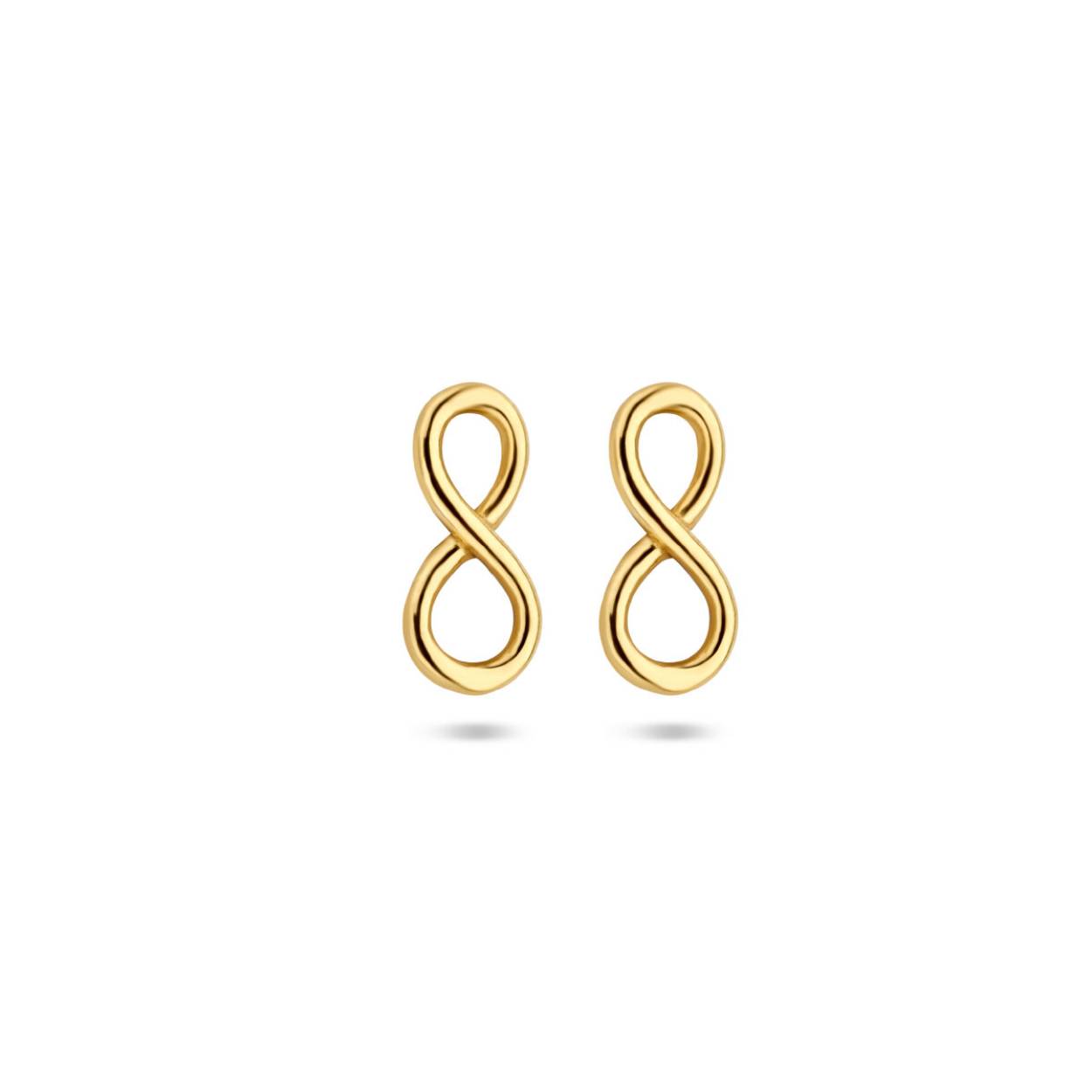 Gouden oorbellen infinity