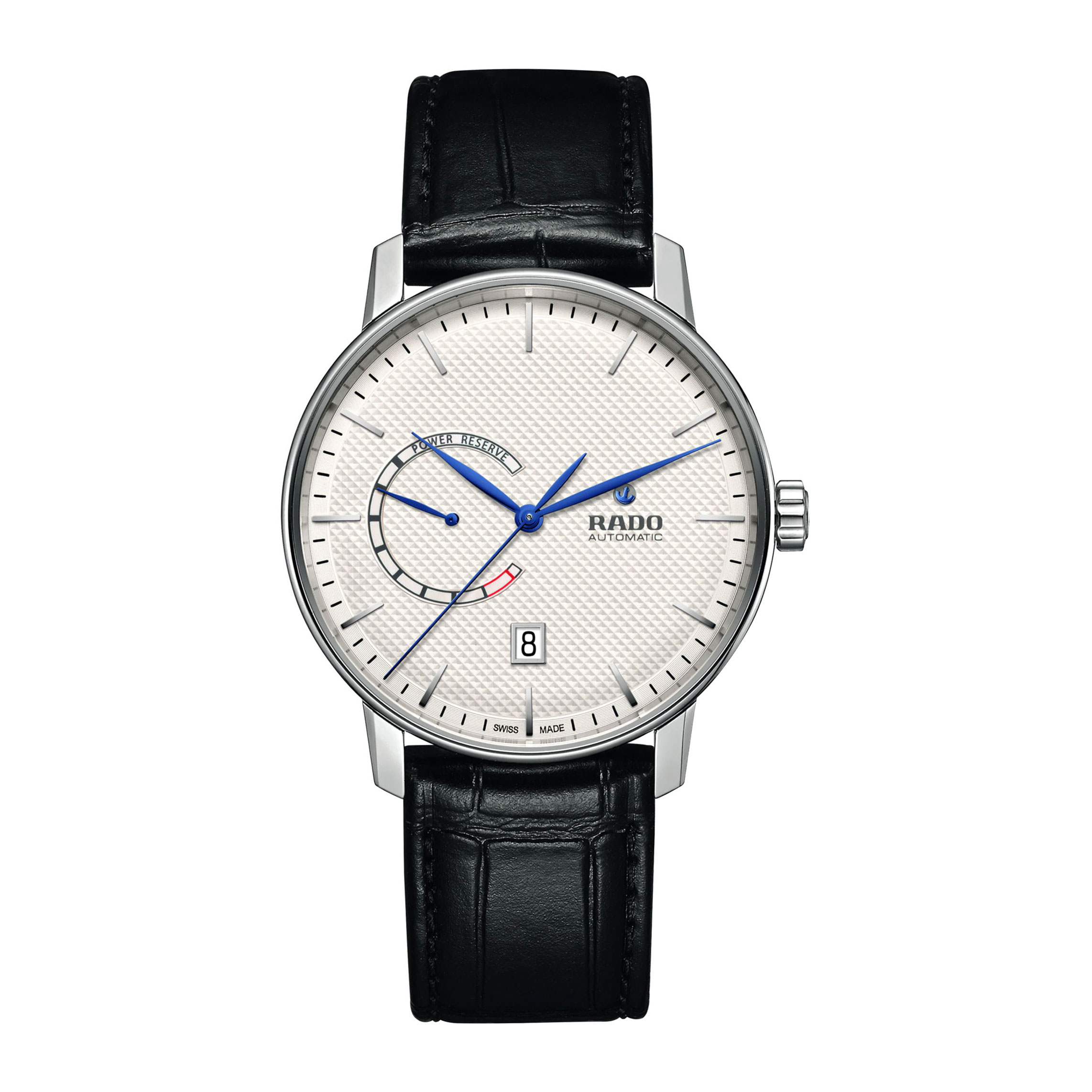 Coupole Classic XL staal heren automatic met leder band. 50m WR met saffierglas. serienr. 14831122 (01.772.3878.4.101)