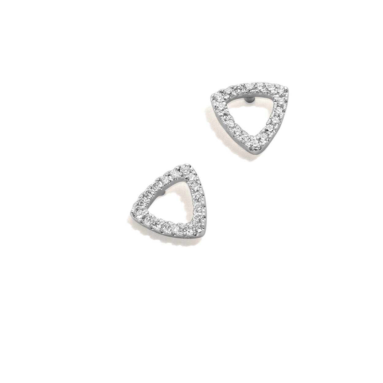 Naiomy Gold oorstekers wit goud 18k gezet met briljant