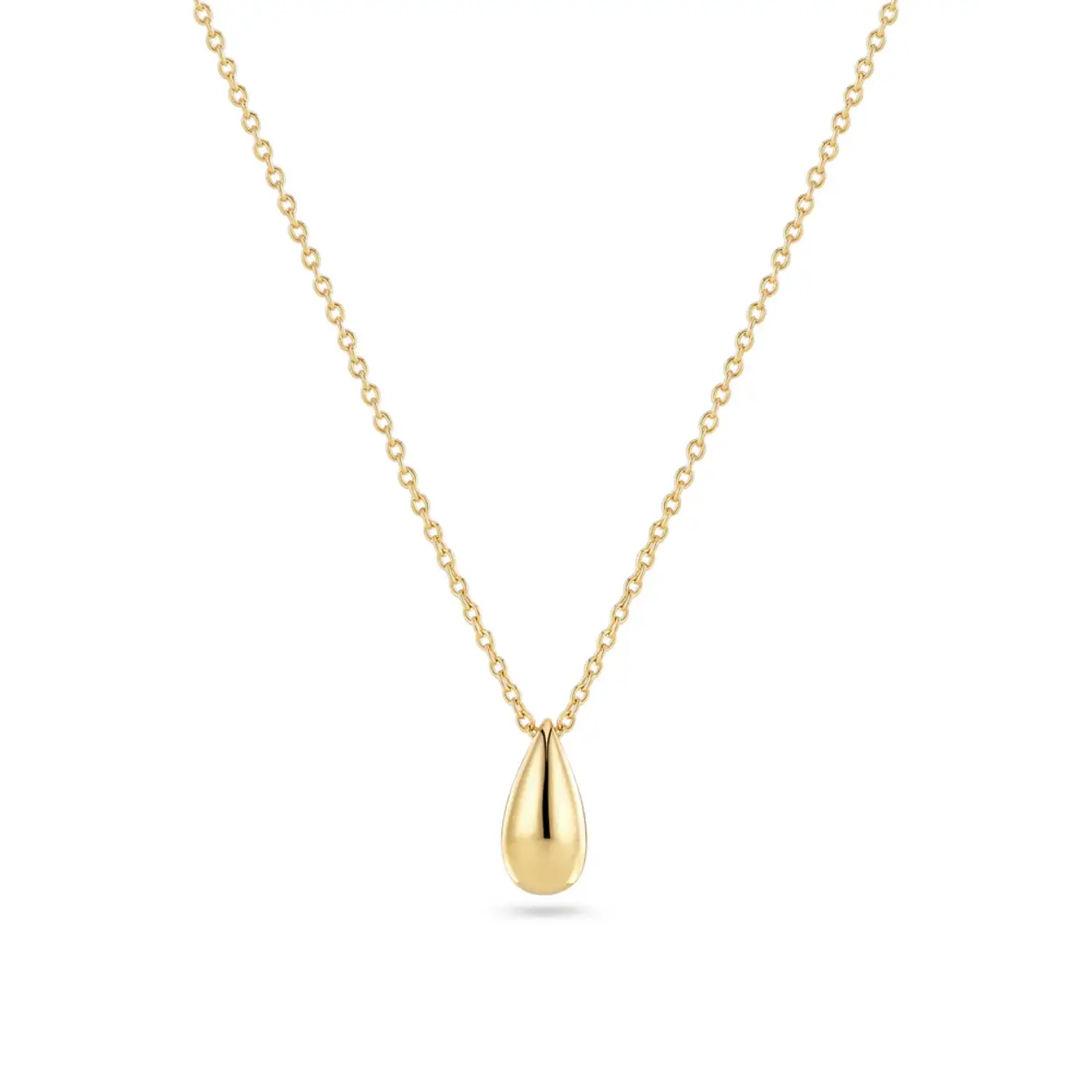 NECKLACE GOCCIOLINA PICCOLO 18K GOLD PLATED, WITH A POLISHED SURFACE.