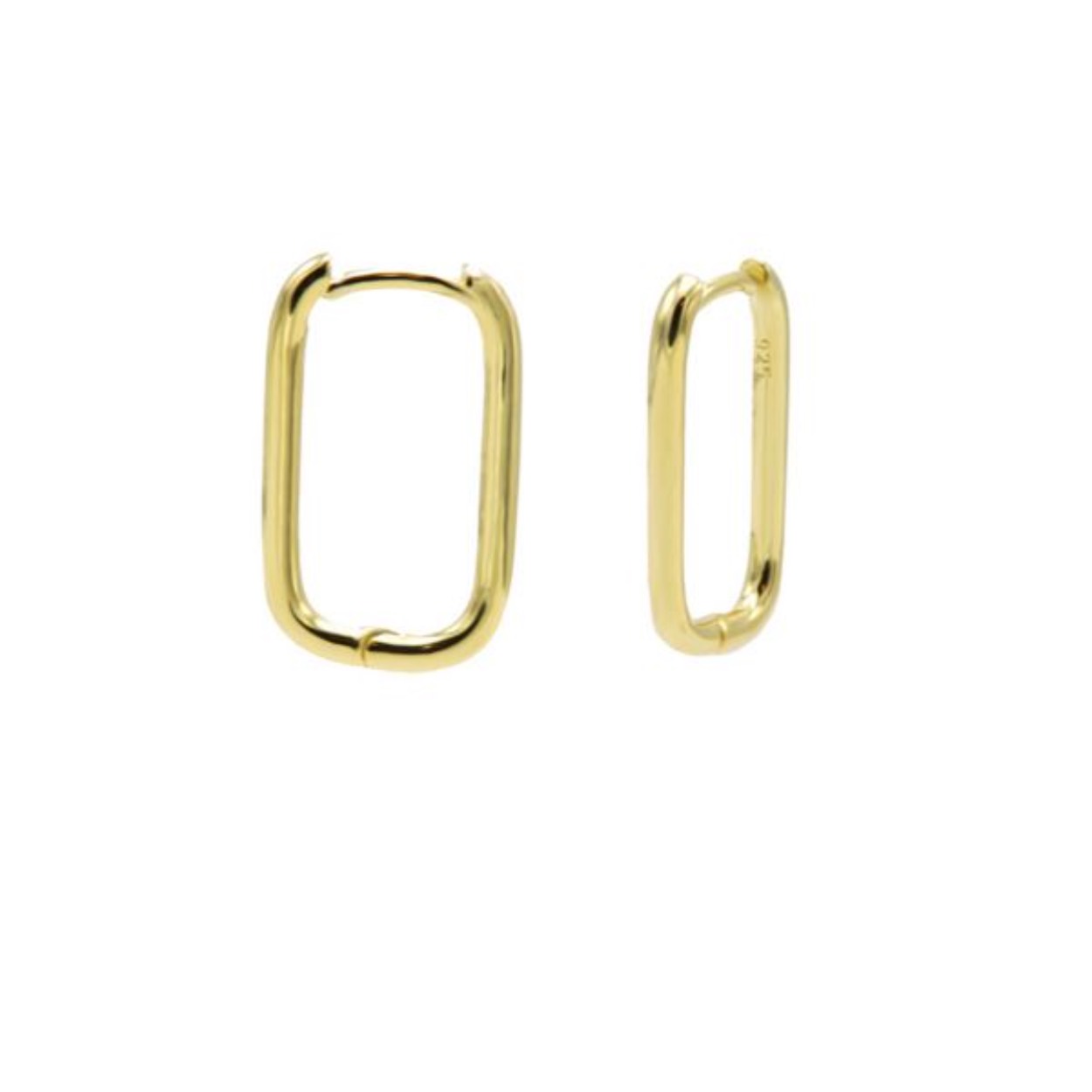 Verg Plain Hinged Hoops Long Round Square