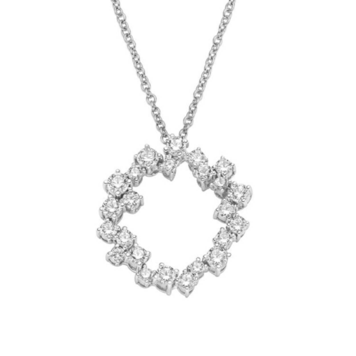 Prachtige zilveren collier met zirkonia van het merk Viventy. Het collier heeft een draaglengte van 45cm.