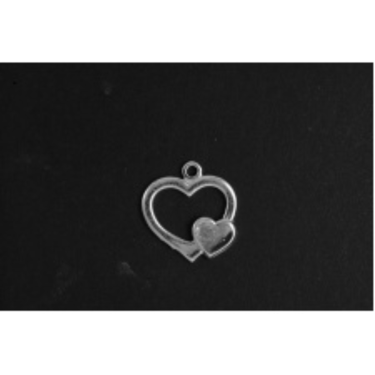 Matser hart dubbel hanger zilver