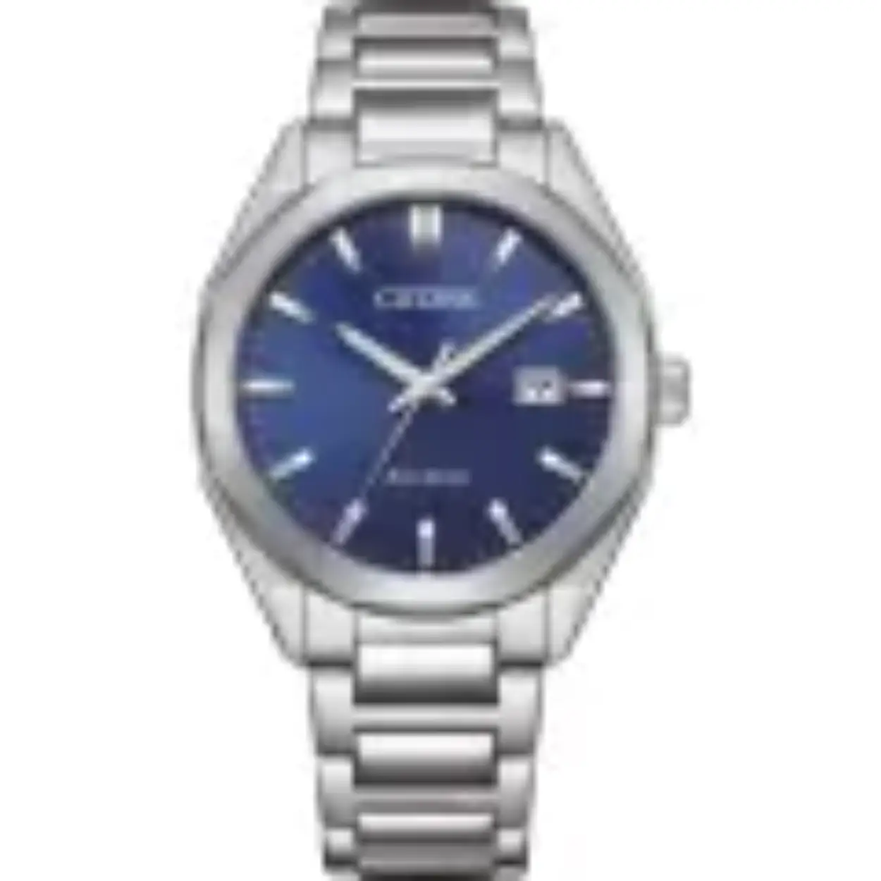 heren horloge blauwe wijzerplaat