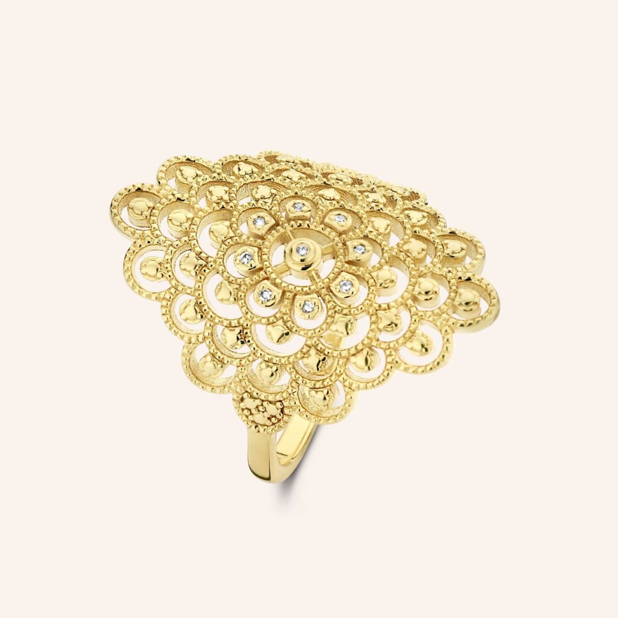 Ref: M2388 | Bellen | 925 sterling zilver | 25,40 x 1,60 x 1,80 mm | Witte diamant: 9 st