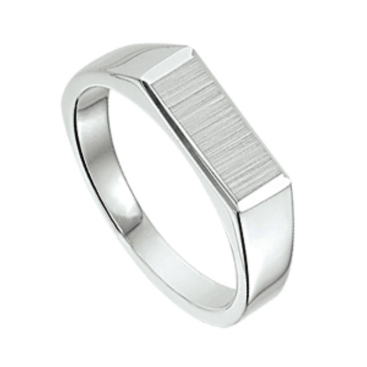 Zilveren jongensring maat 17