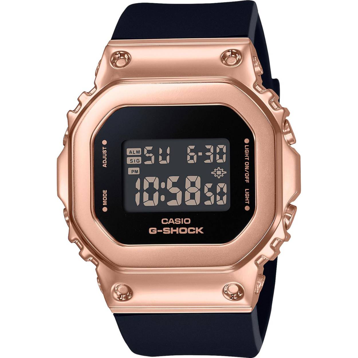Dit G-Shock horloge heeft een kunststof kast met een diameter van 38.4 mm en is voorzien van een Kunststof band. In de kast bevindt zich een Casio kwaliteitsuurwerk en is afgewerkt met Mineraalglas.

Het horloge is 20ATM. This means the watch is suitable for diving. Verder wordt het horloge geleverd met 2 jaar garantie.