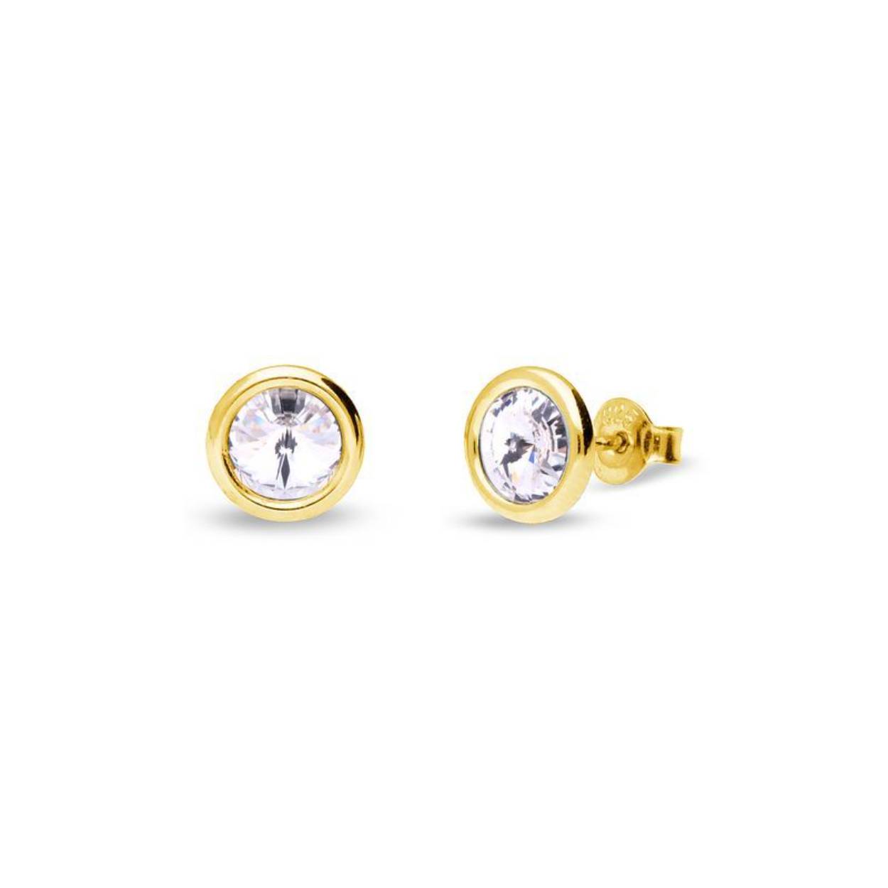 Deze oorstekers zijn van het merk Spark Jewerly en zijn gemaakt van echt zilver met een gold coating.