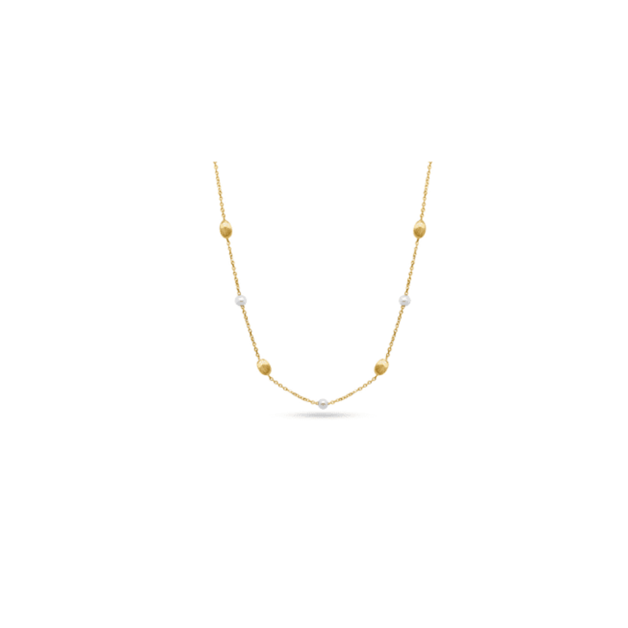 18 Karaat Gouden Ketting Met Parels