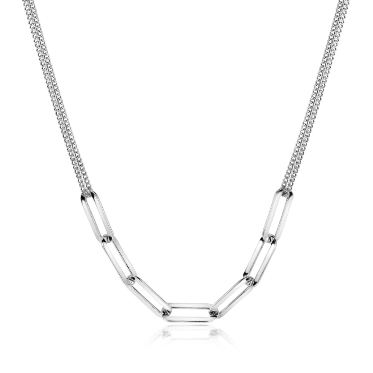 Collier zilver-roze elegant Sieraden Colliers 